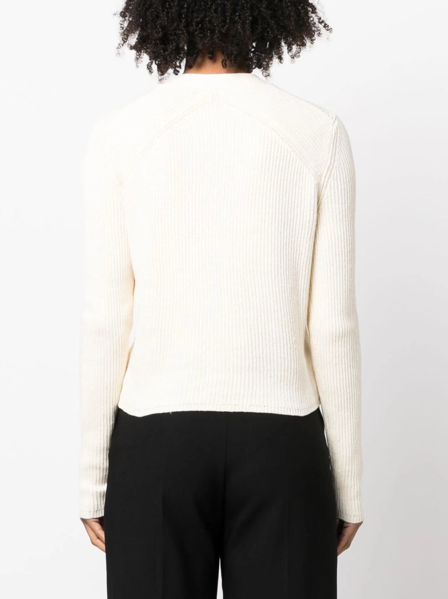 knitted linen blend cardigan