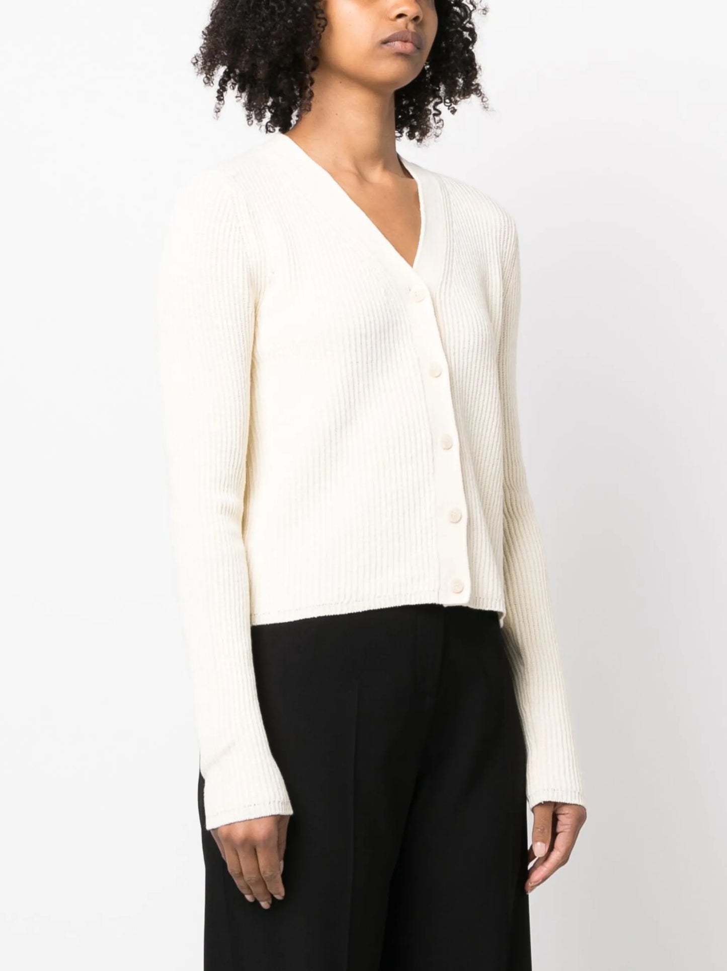 knitted linen blend cardigan