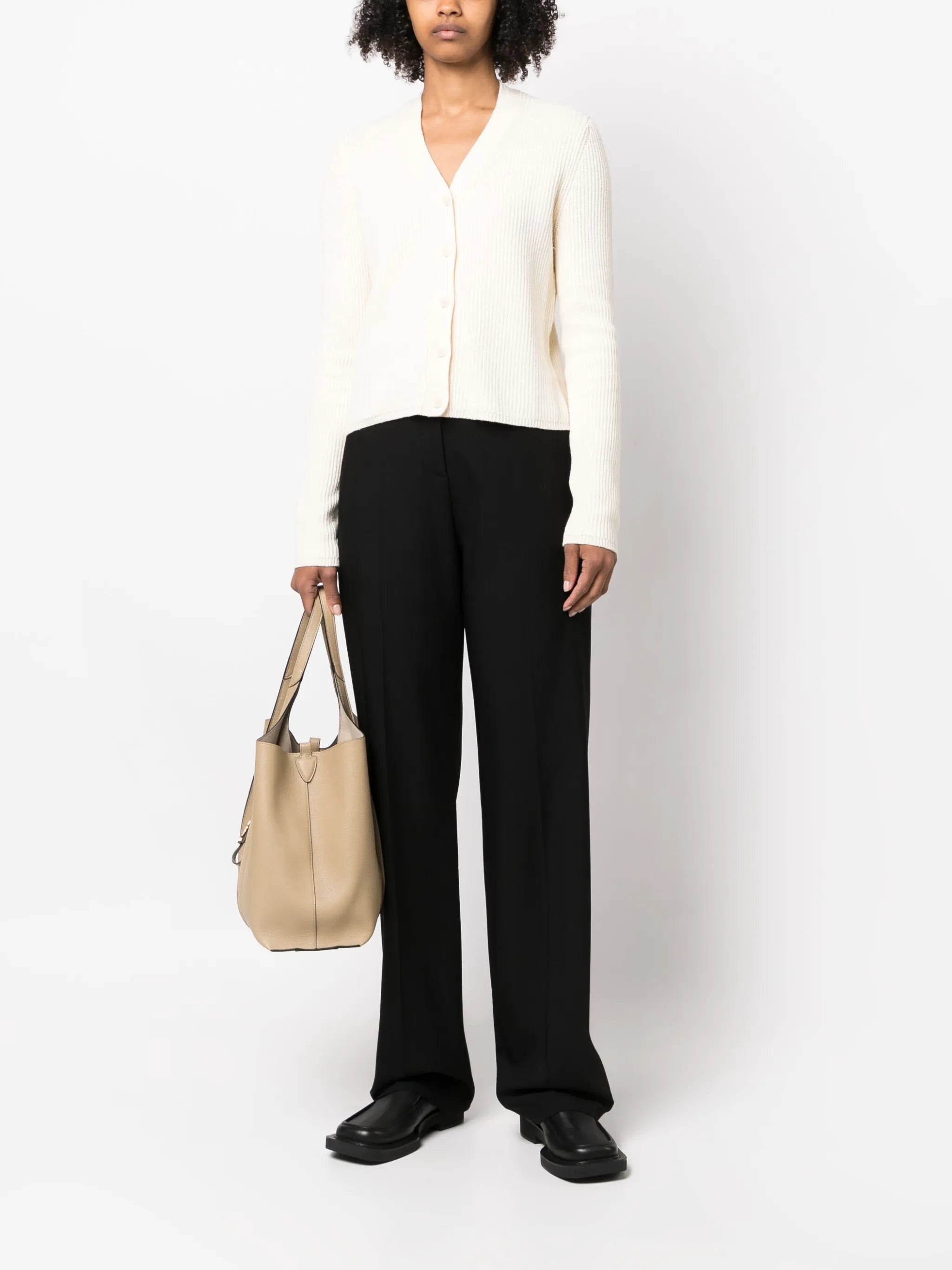 knitted linen blend cardigan