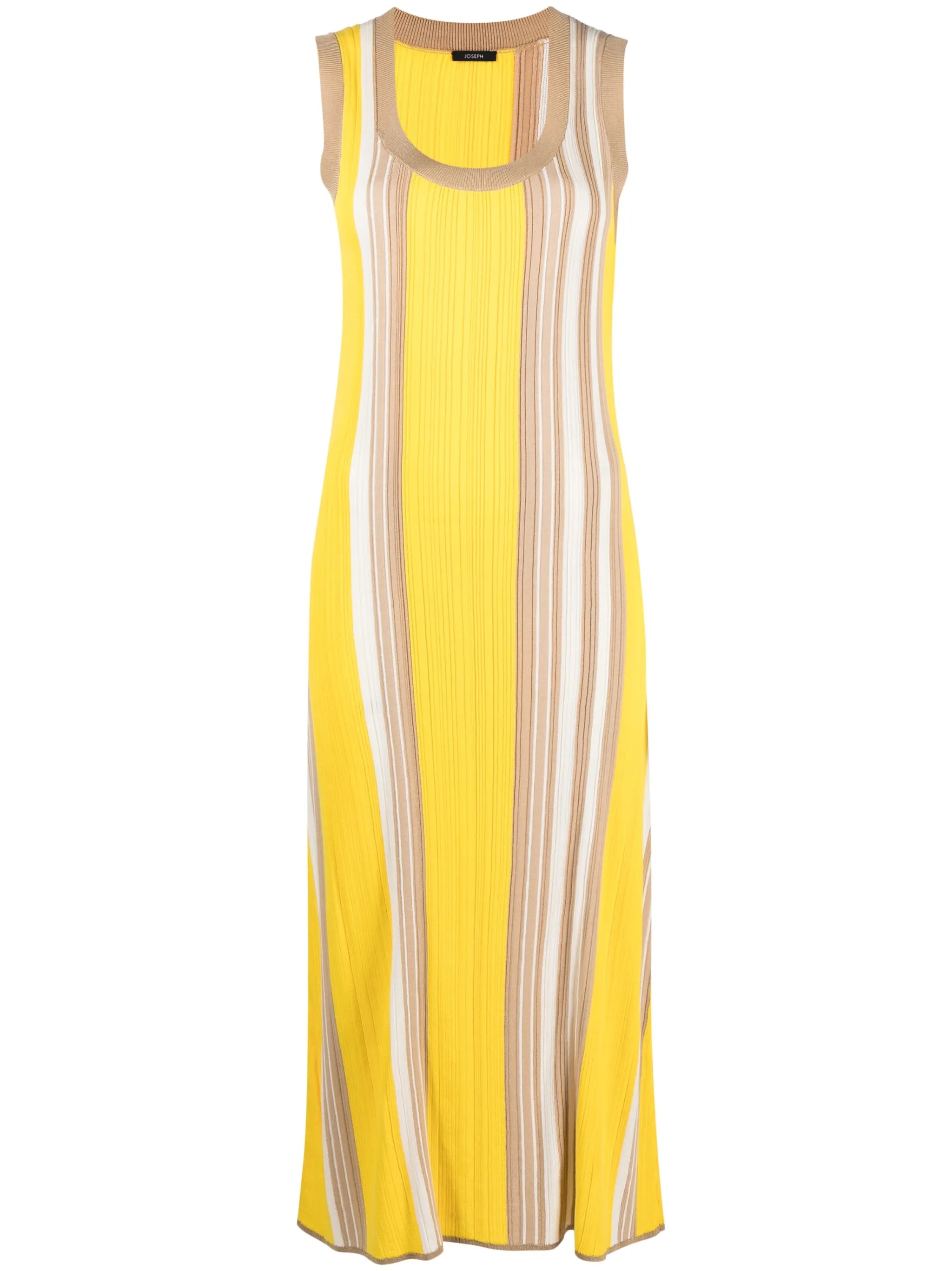 striped knitted midi dress