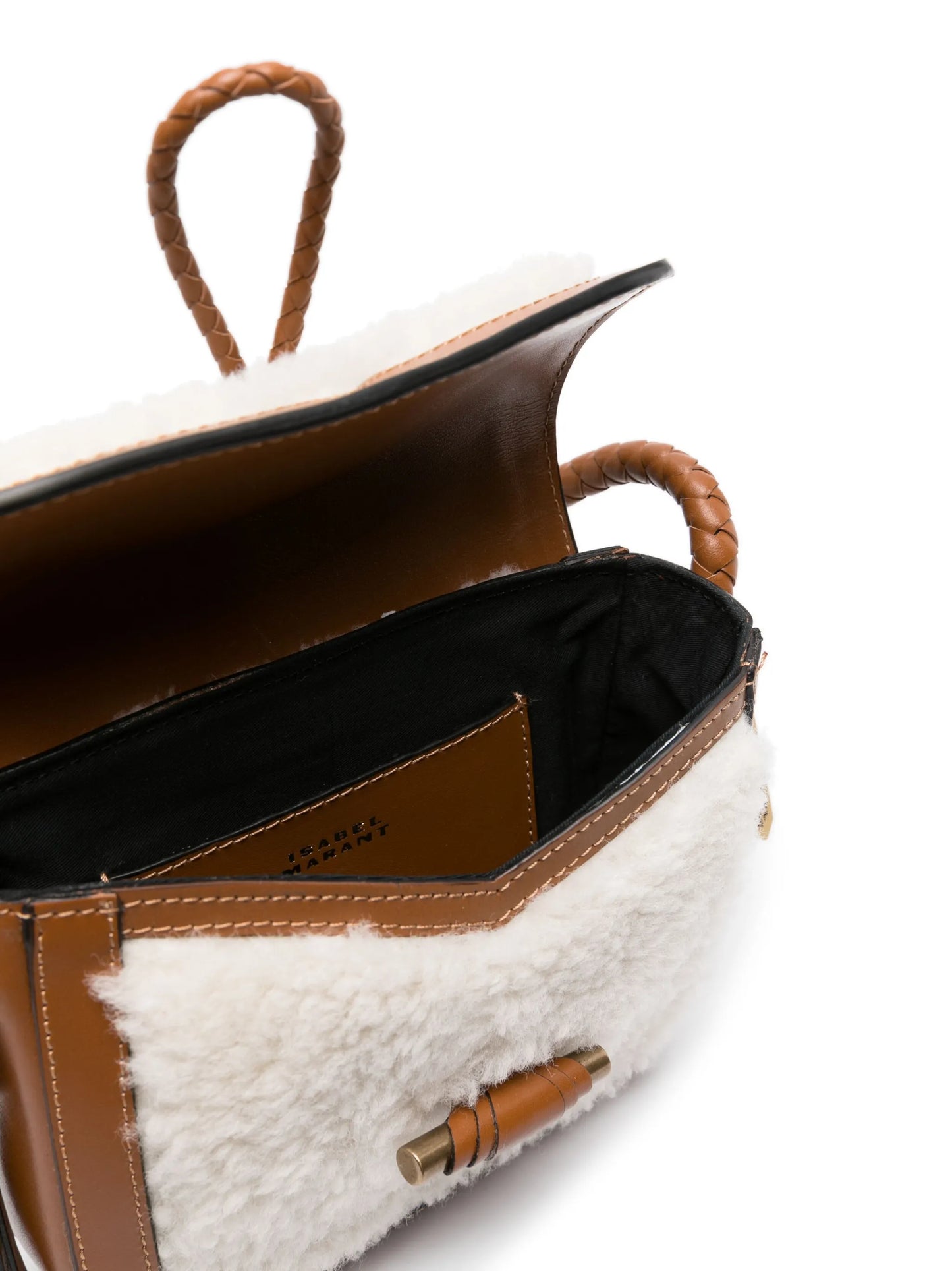 Vigo shearling-trim crossbody bag