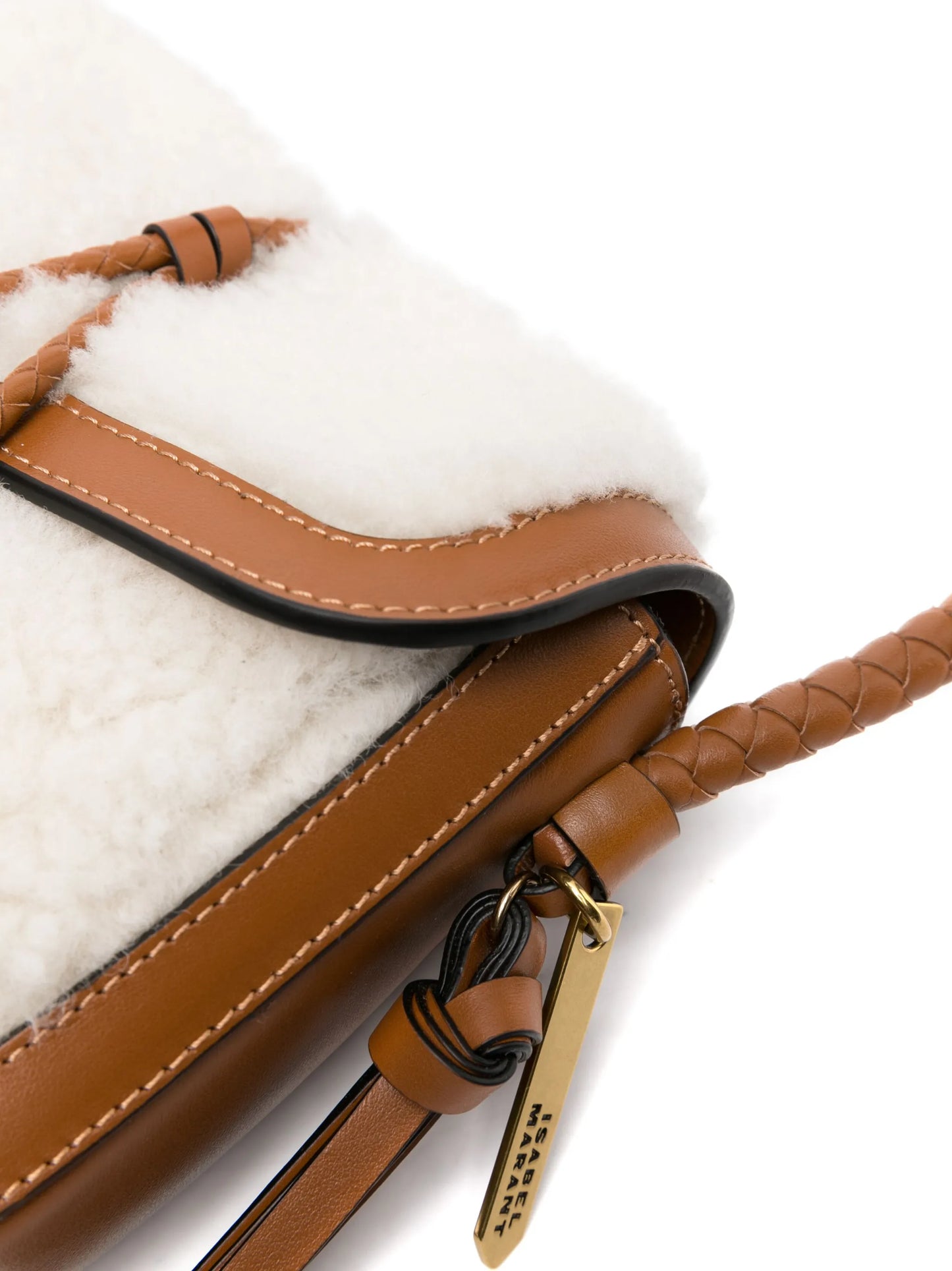 Vigo shearling-trim crossbody bag