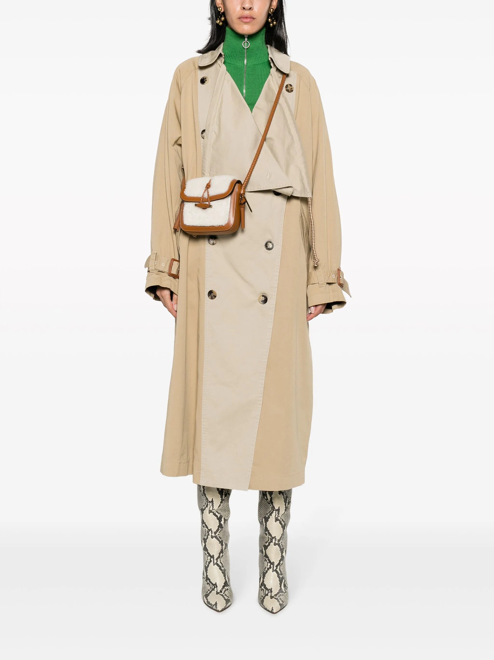 Vigo shearling-trim crossbody bag