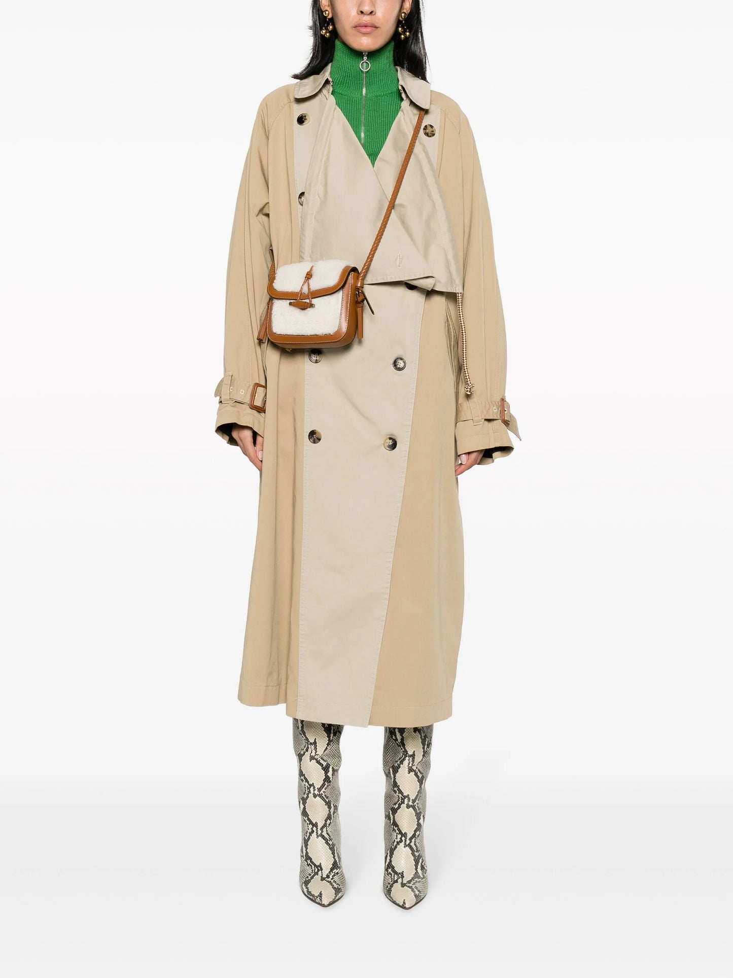 Vigo shearling-trim crossbody bag