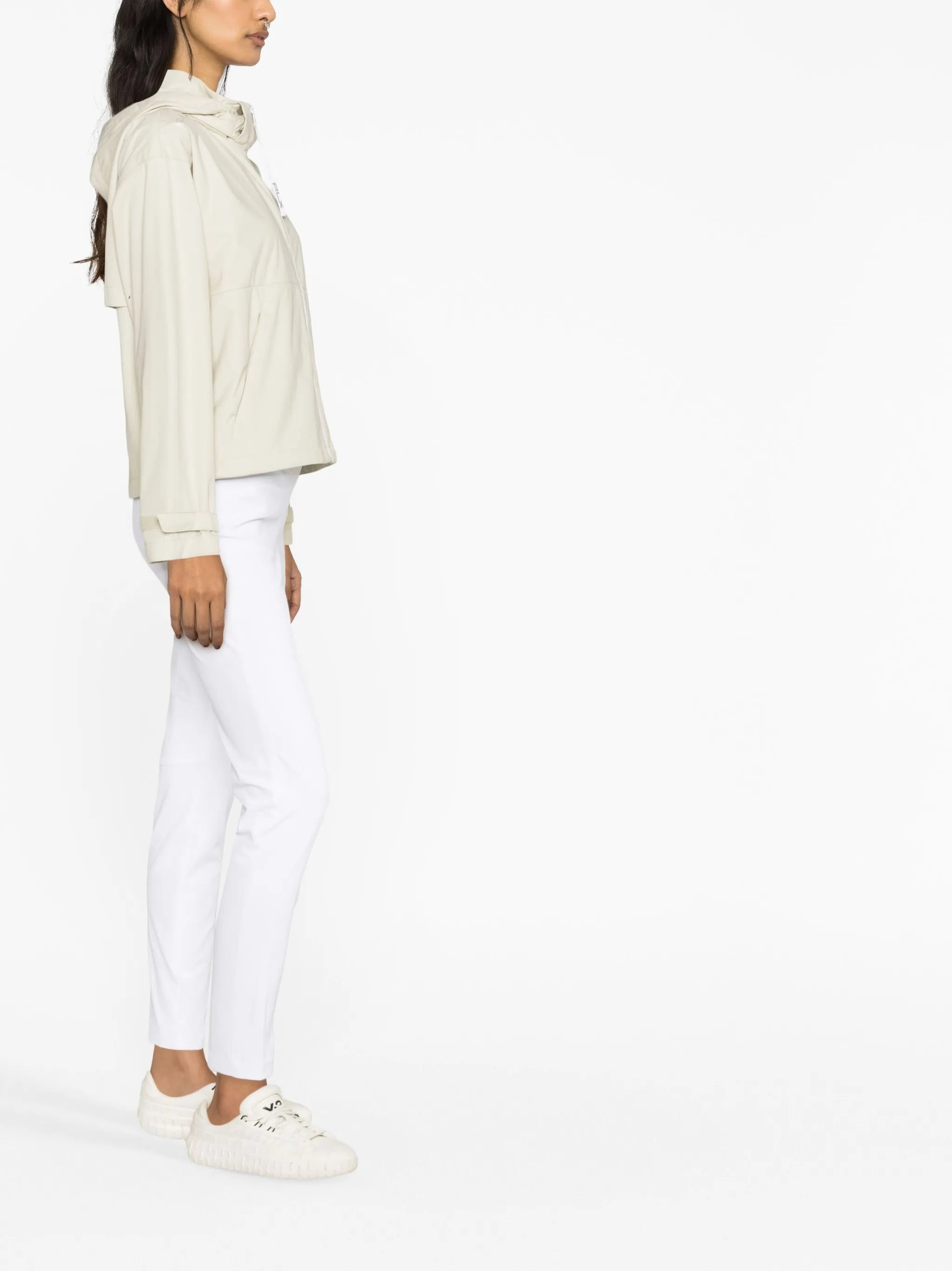 hooded zip-up golf jacket