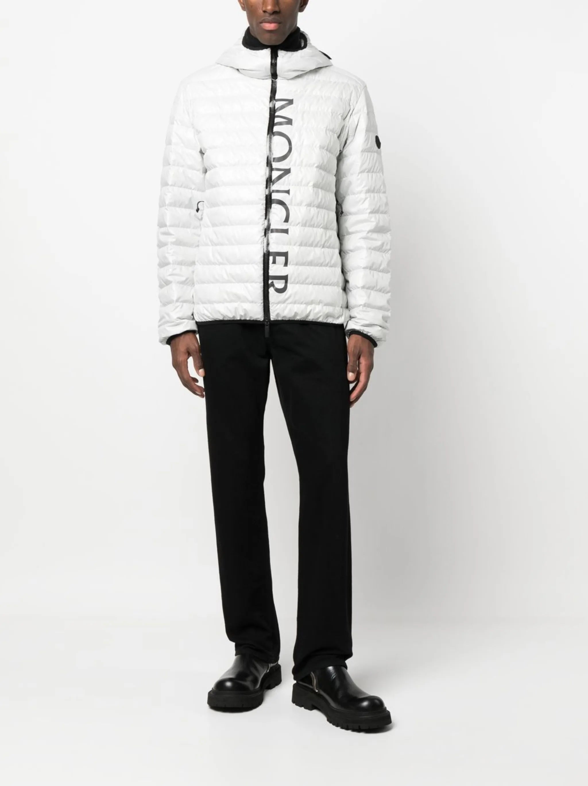 logo-print padded jacket