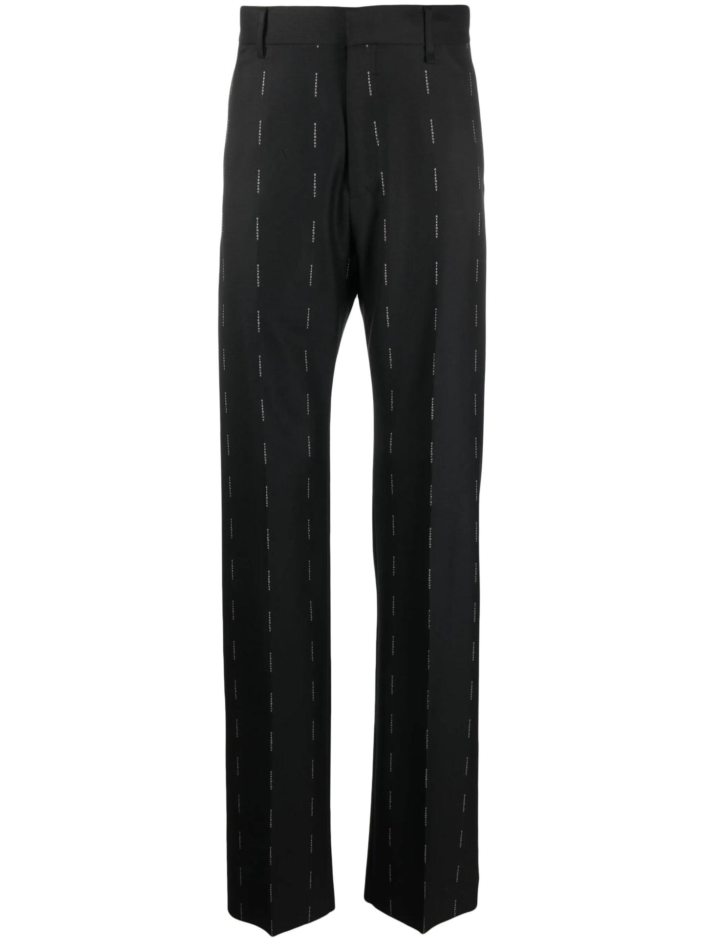 logo-print straight-leg trousers