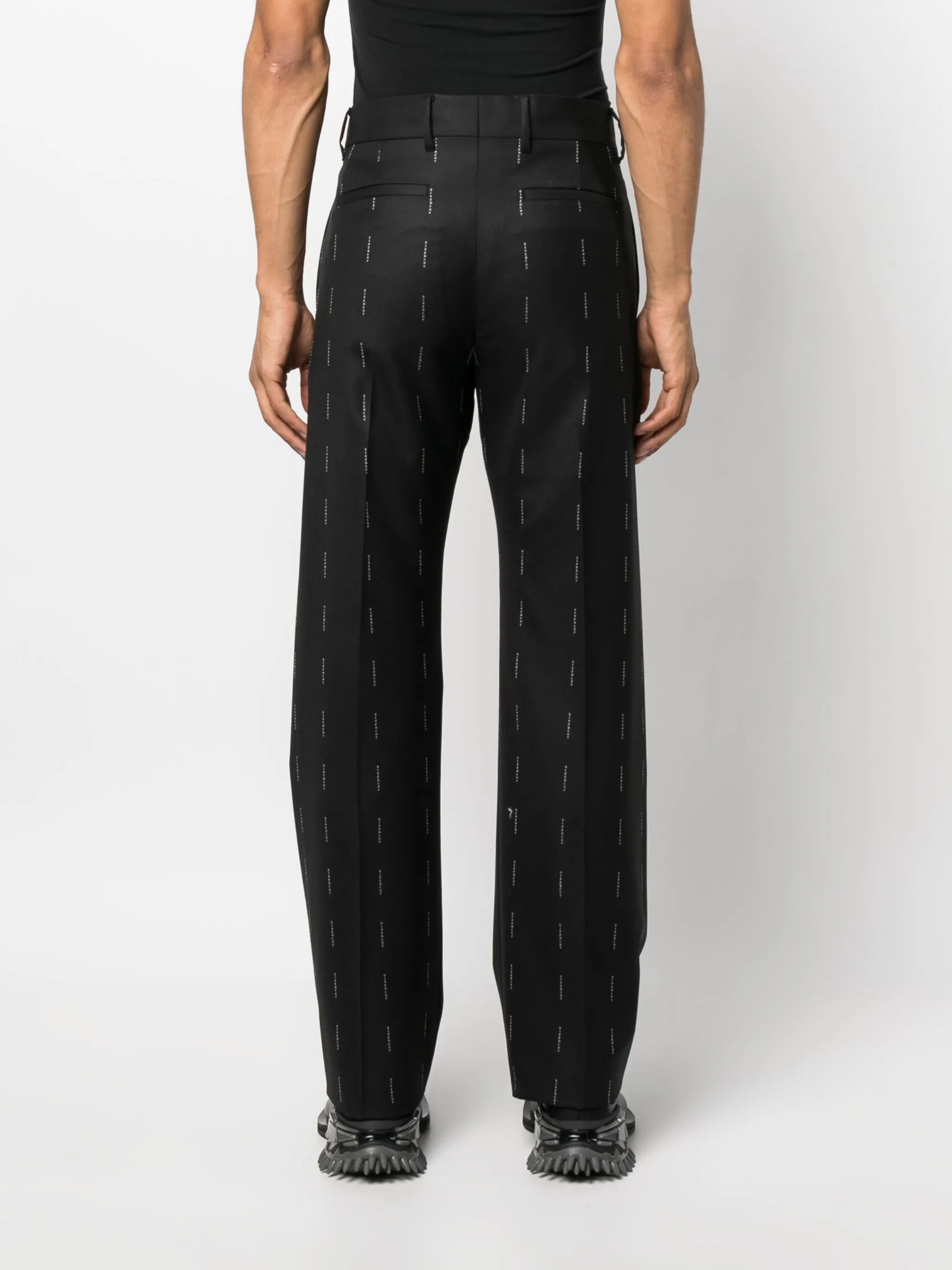 logo-print straight-leg trousers