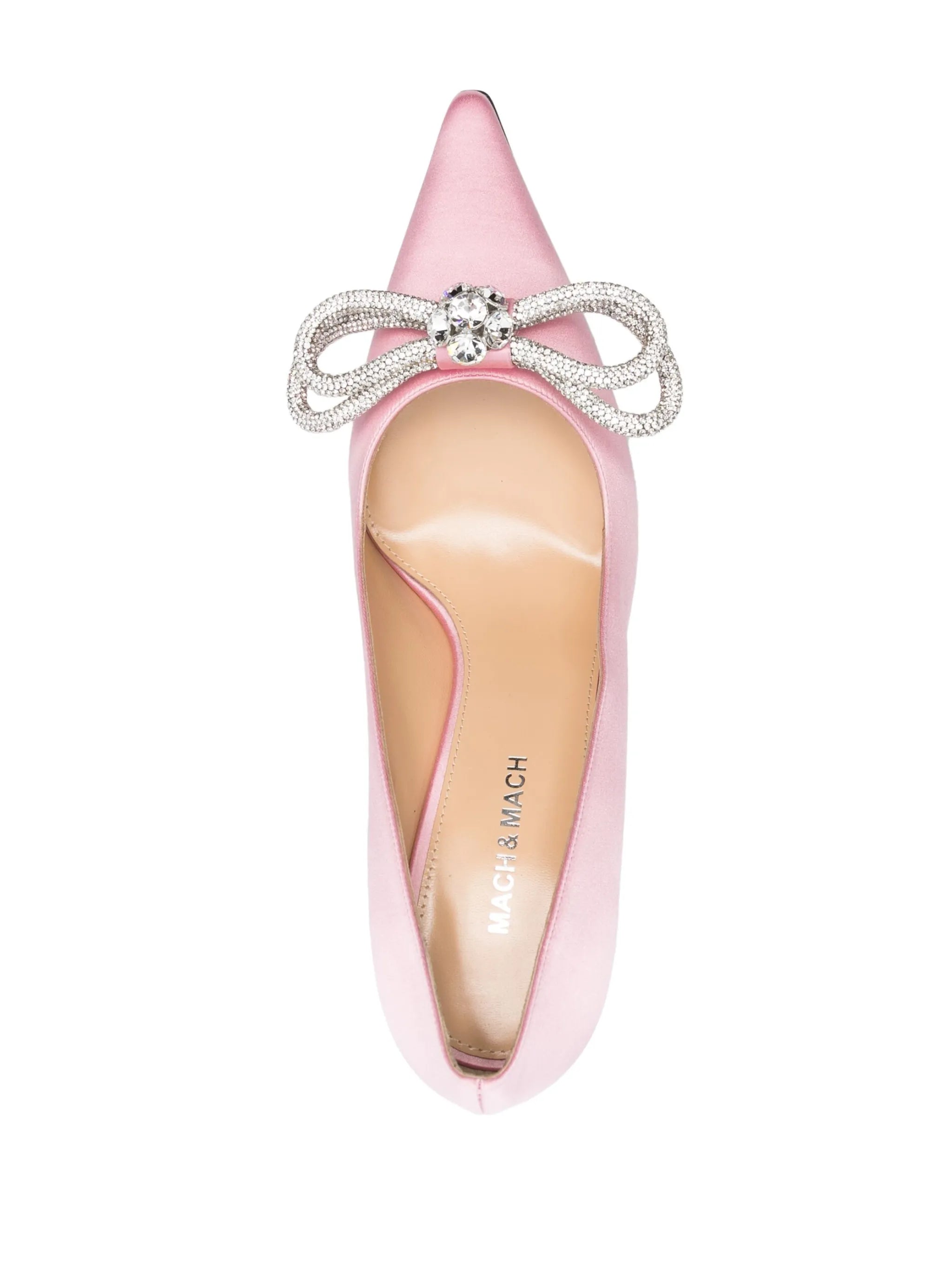 bow-detail 100mm satin pumps