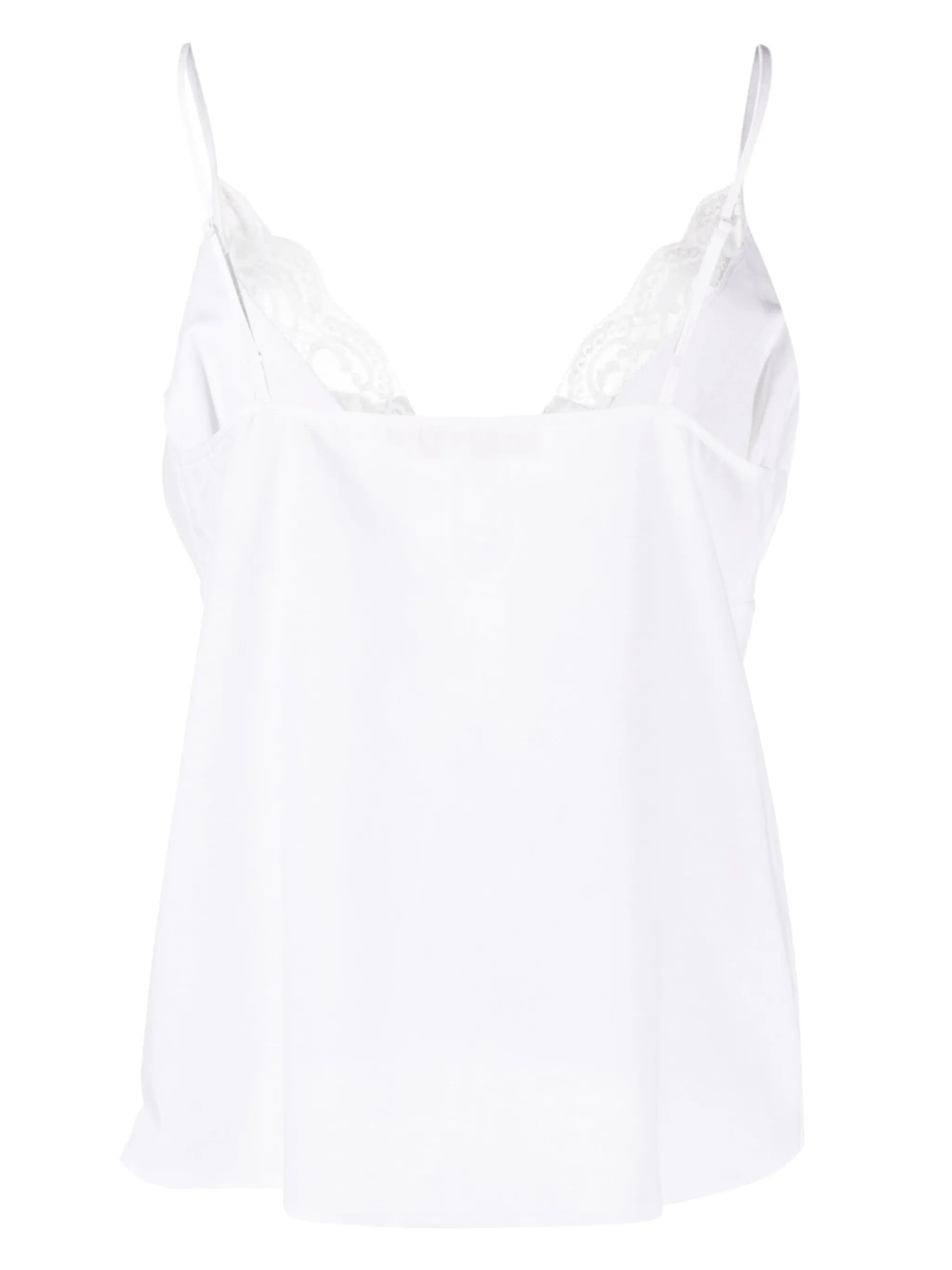 lace-trim pajama top