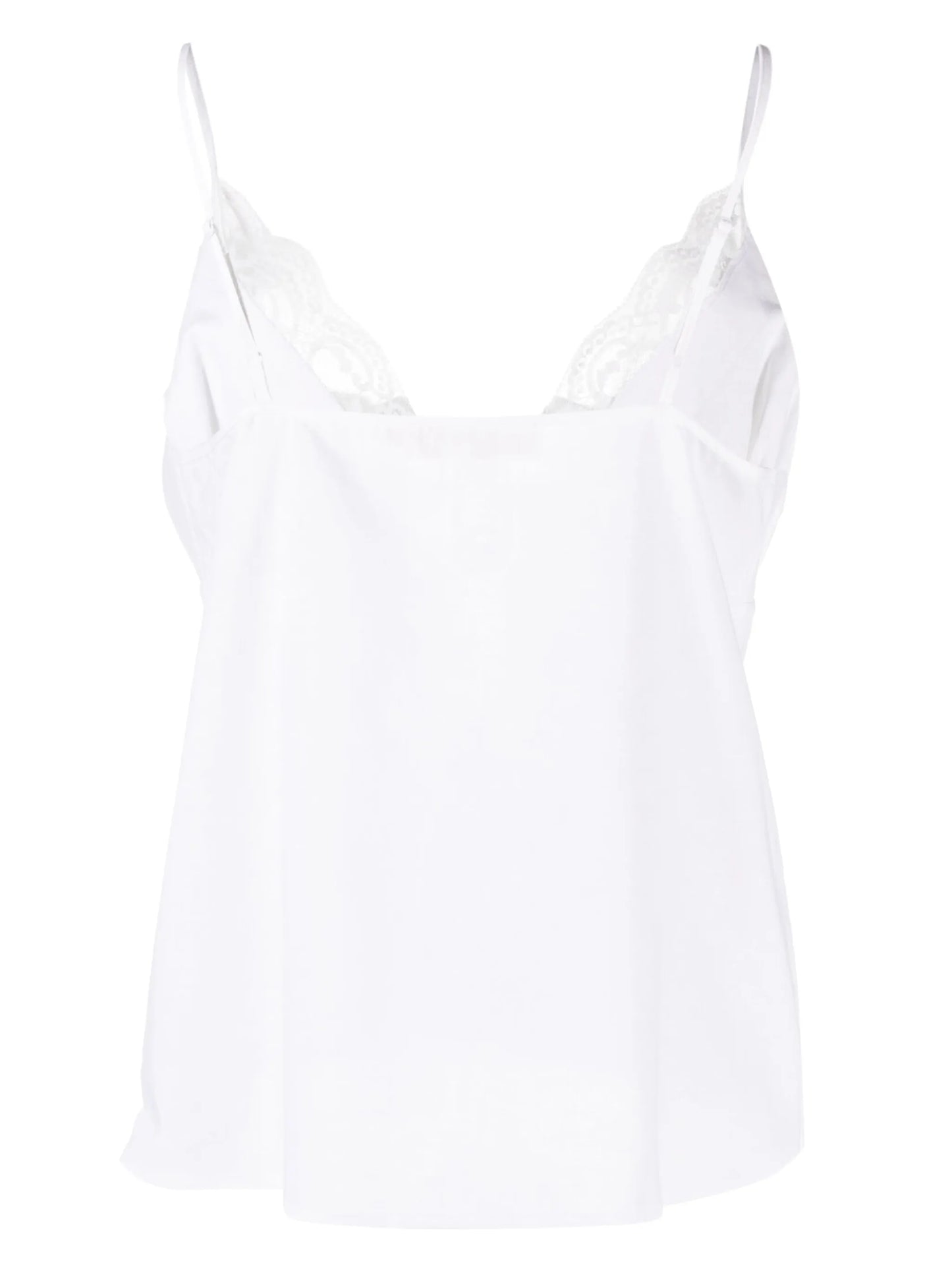 lace-trim pajama top