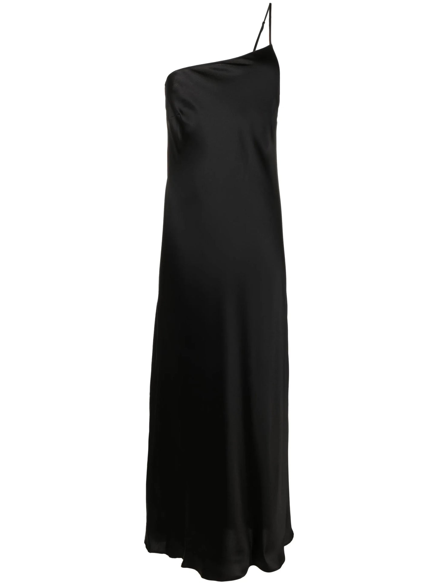 Asymmetric silk slip dress