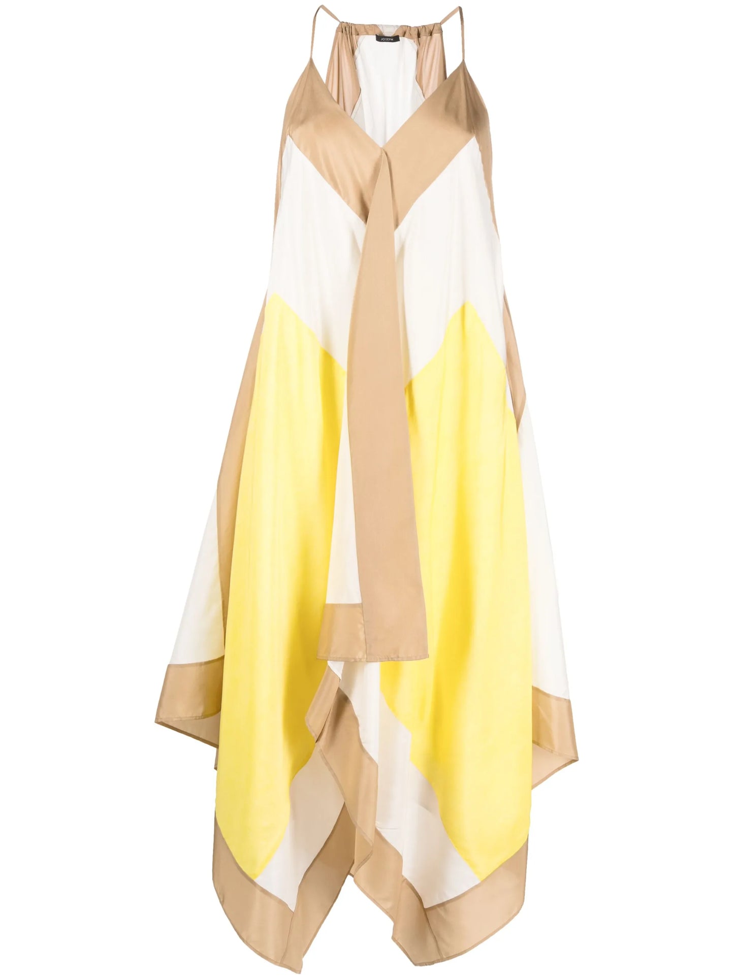 Devonshire asymmetric colourblock dress