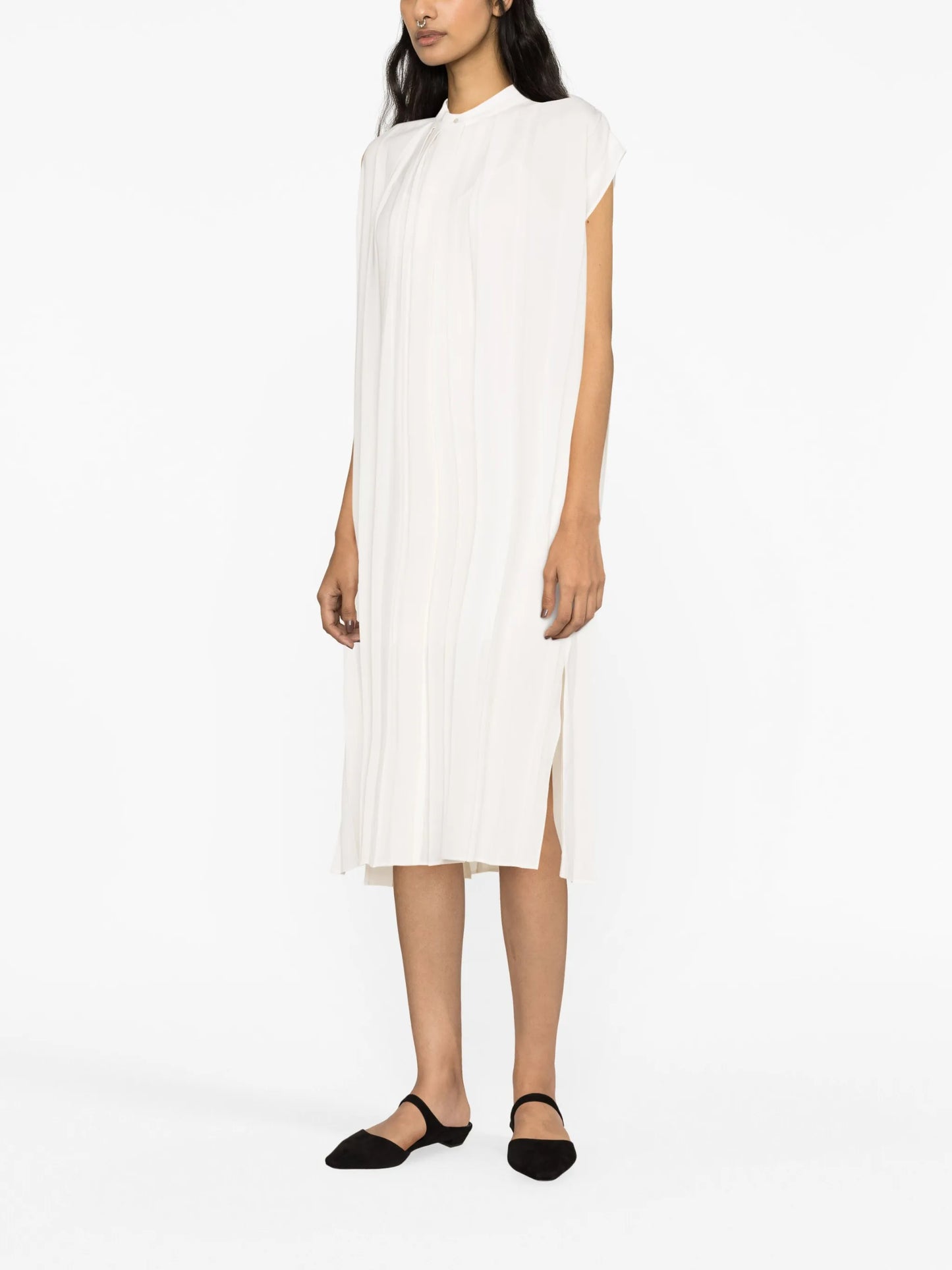 Davidge sleeveless pleated midi dress