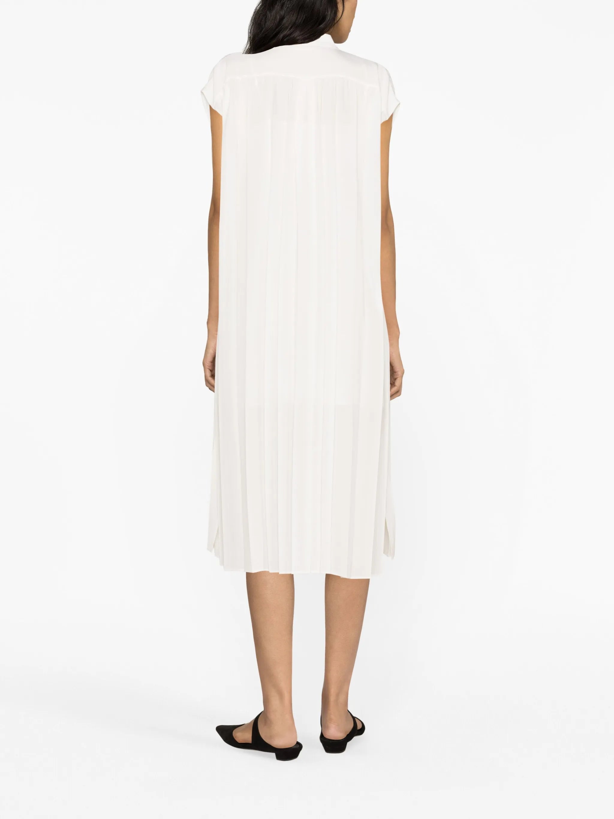 Davidge sleeveless pleated midi dress
