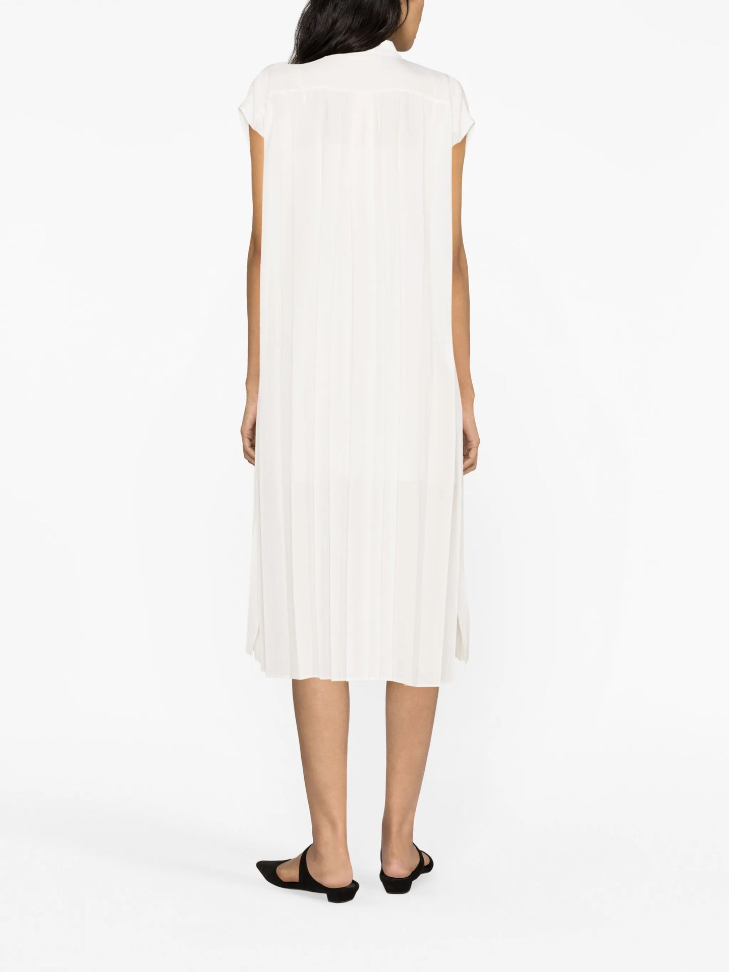 Davidge sleeveless pleated midi dress