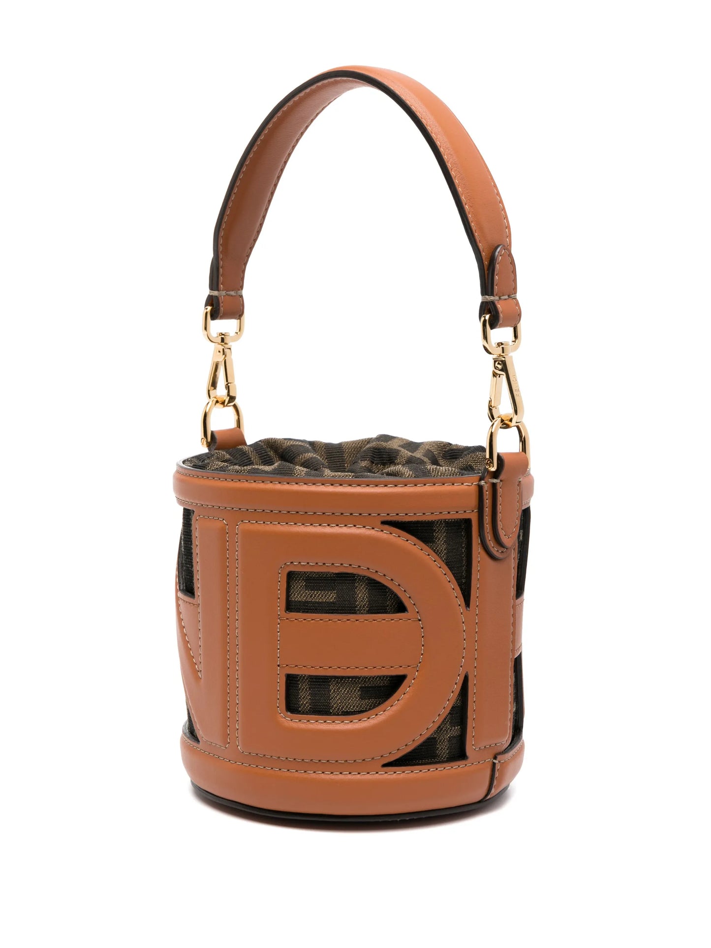 mini monogram leather bucket bag