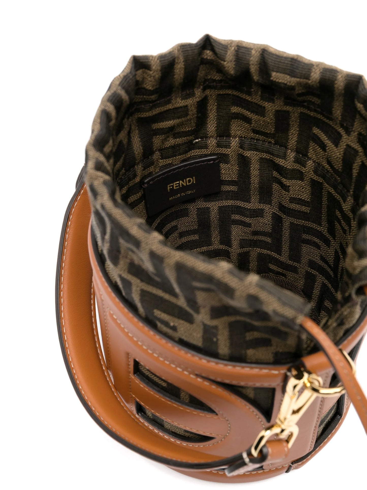 mini monogram leather bucket bag