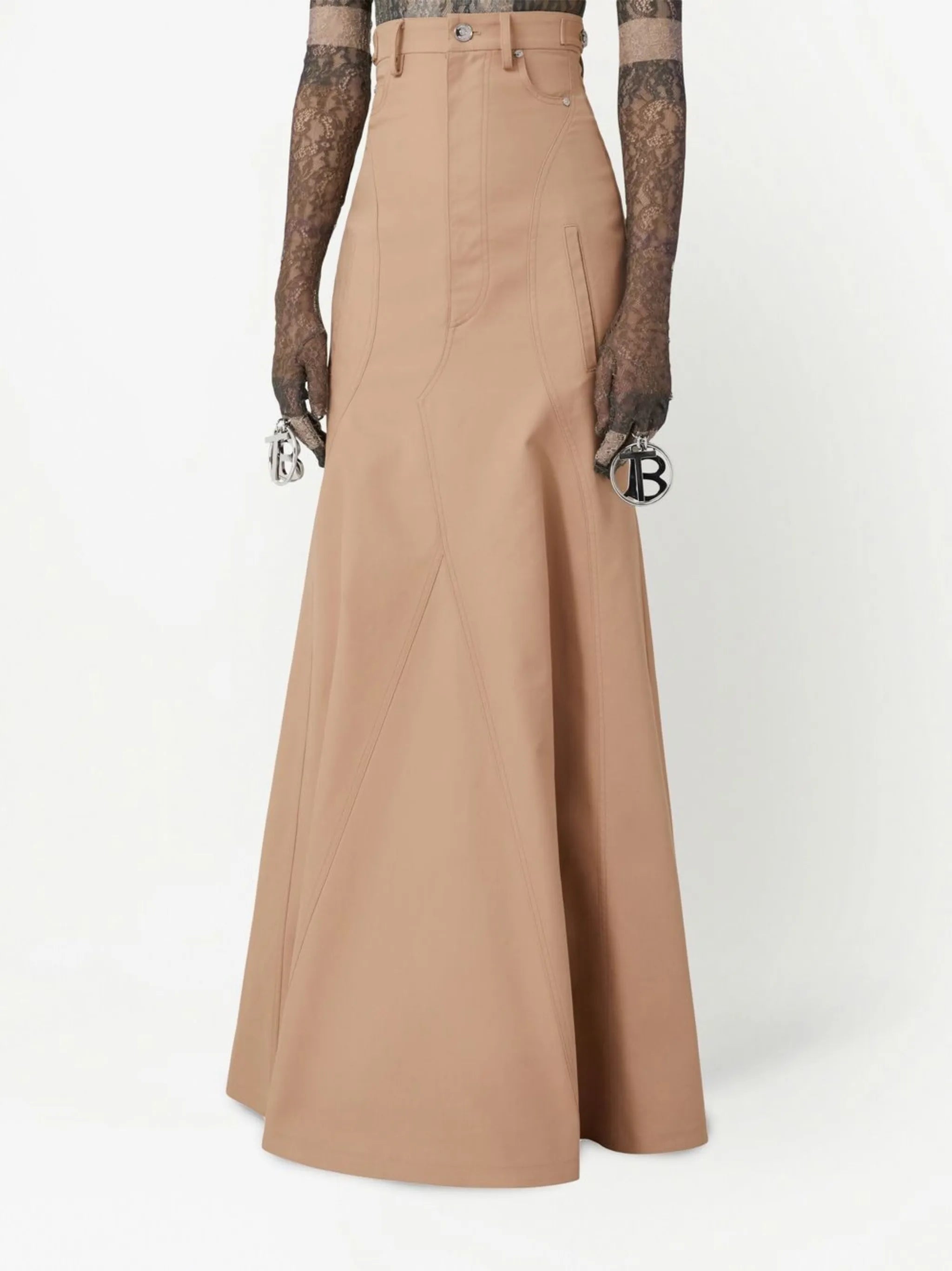 Gabardine cotton full skirt