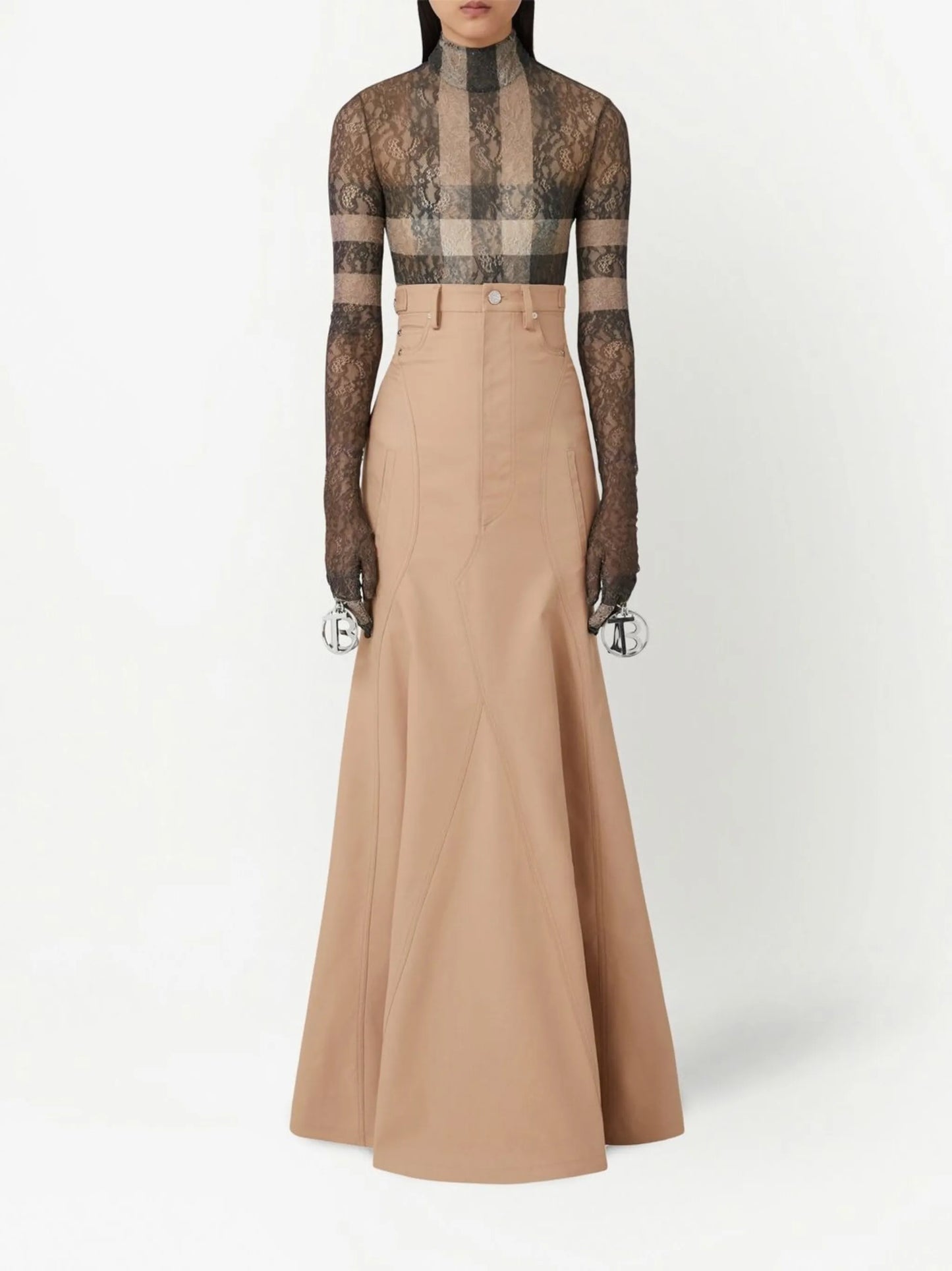 Gabardine cotton full skirt