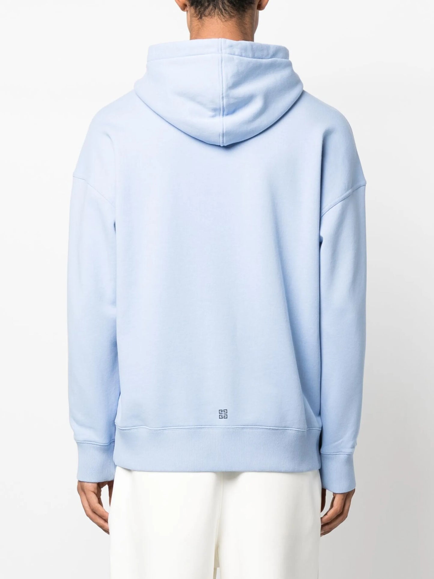 slim-fit eagle-graphic cotton hoodie