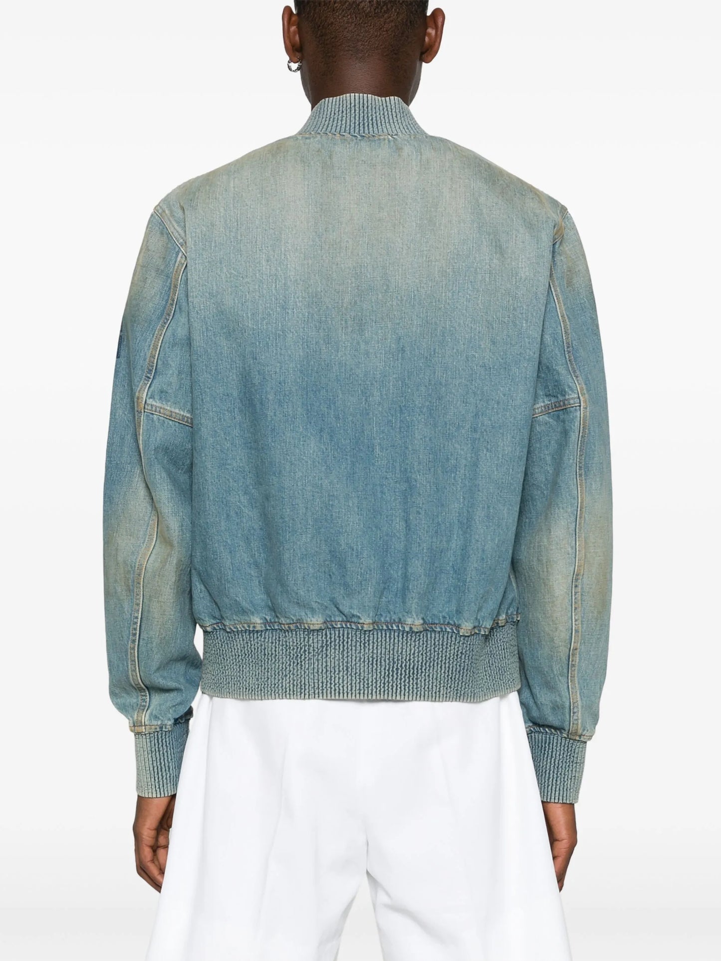 logo-print denim jacket