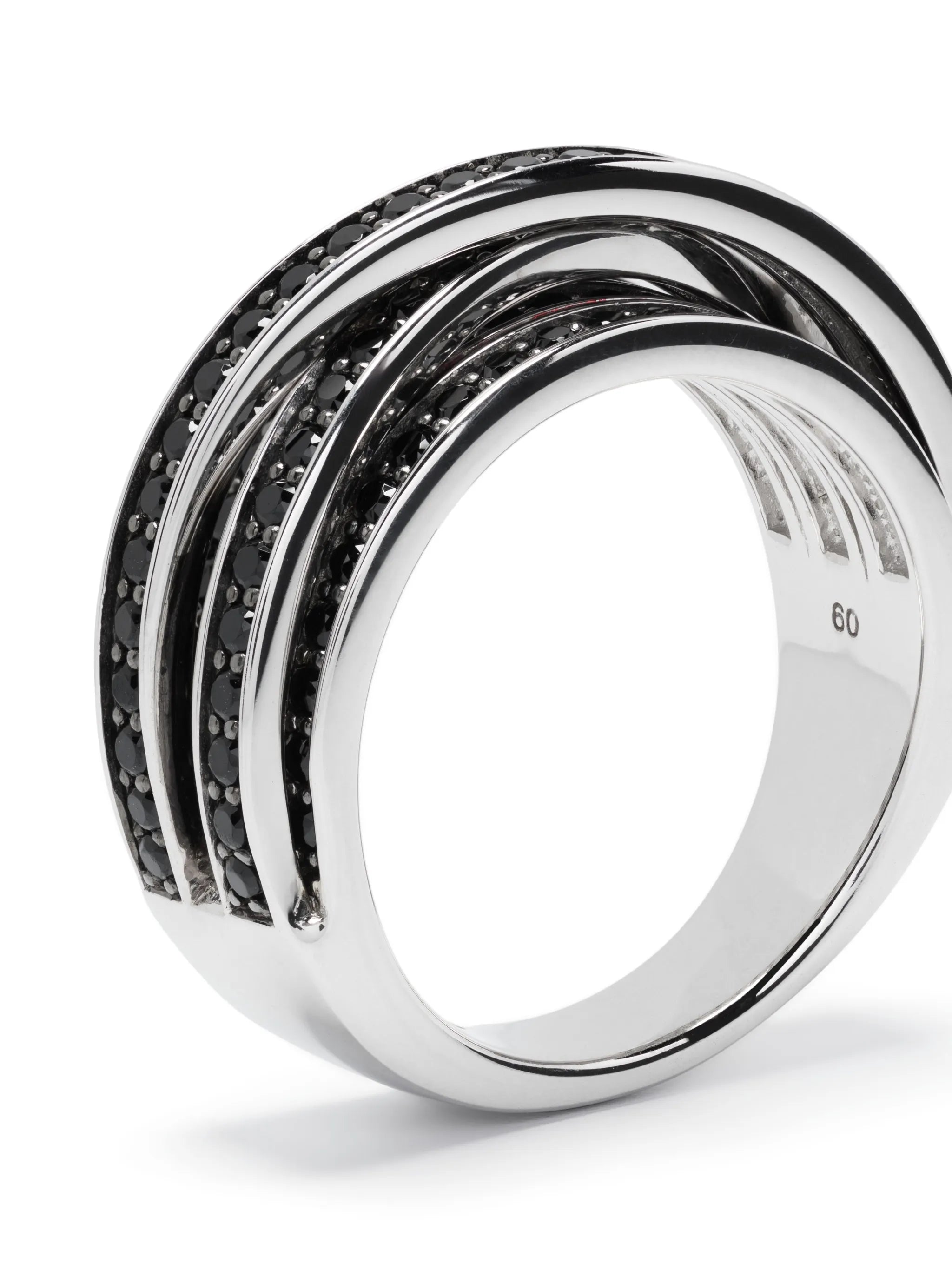Orb Ring Slim black-spinel ring