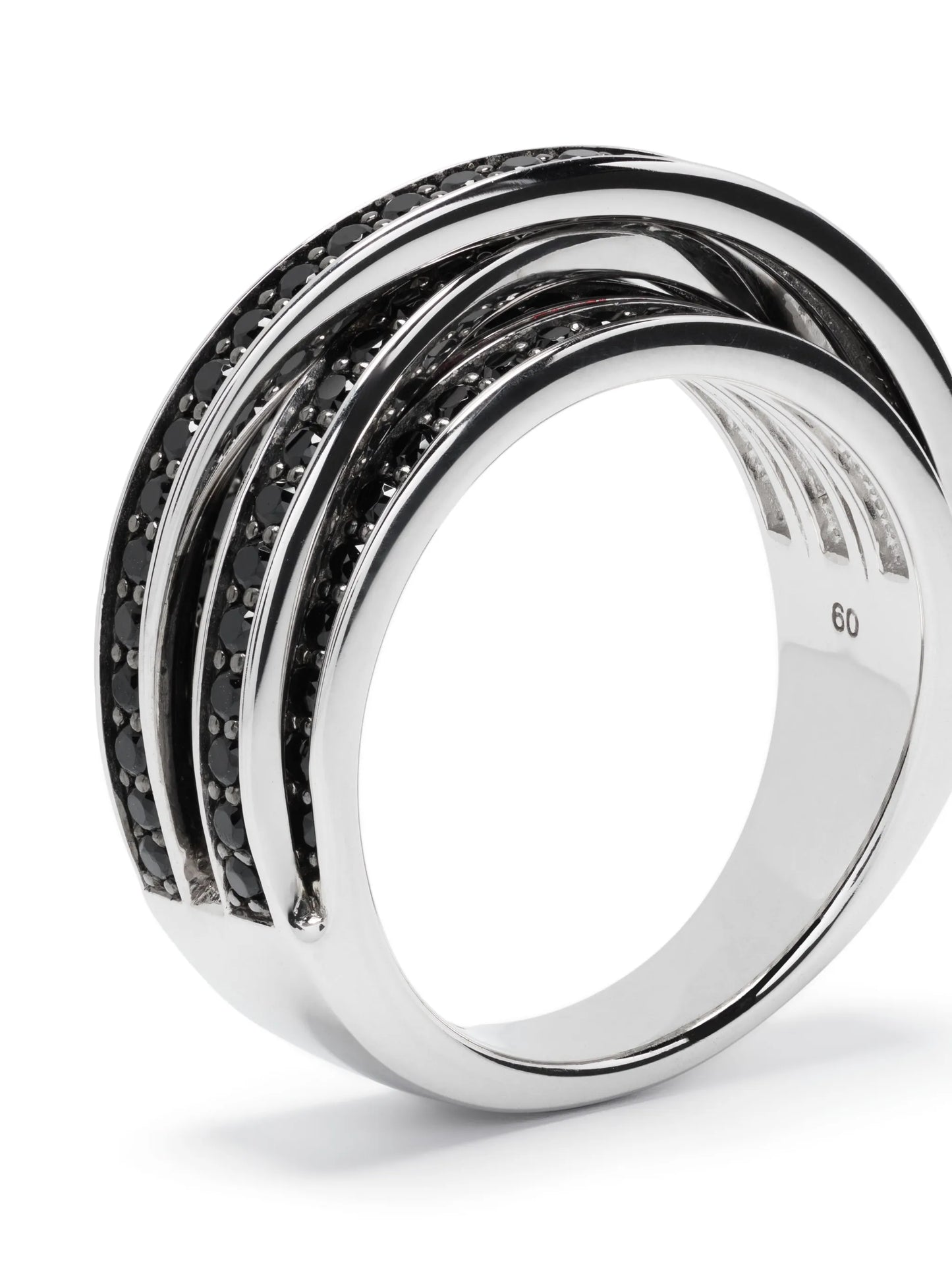 Orb Ring Slim black-spinel ring