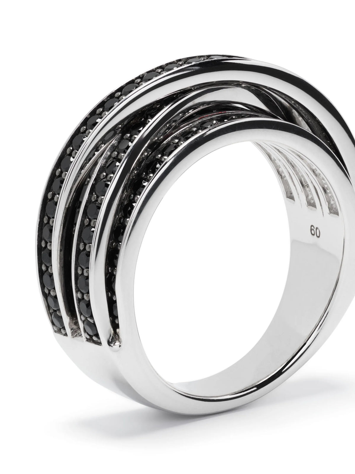 Orb Ring Slim black-spinel ring