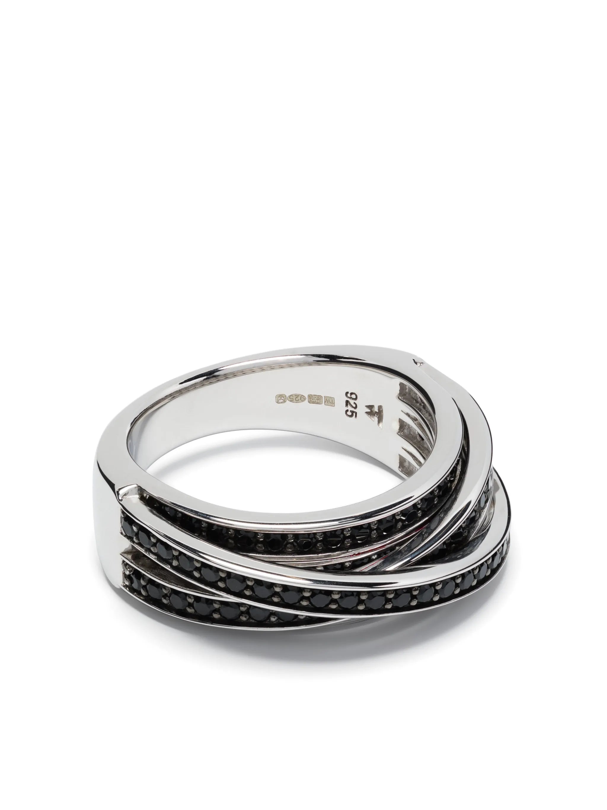 Orb Ring Slim black-spinel ring