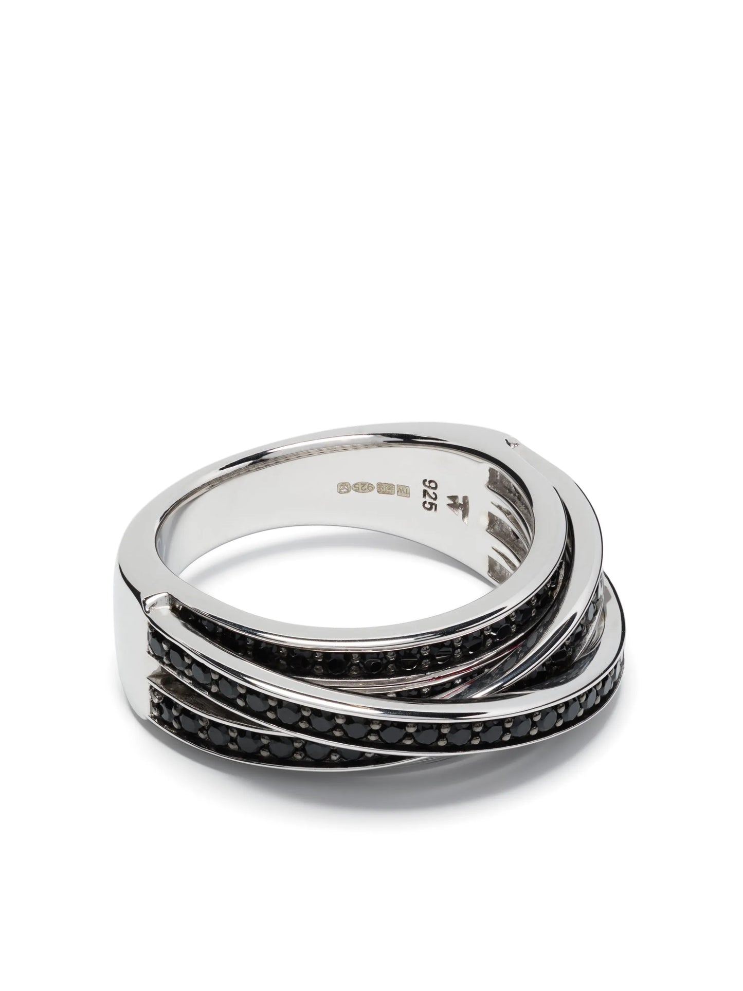 Orb Ring Slim black-spinel ring