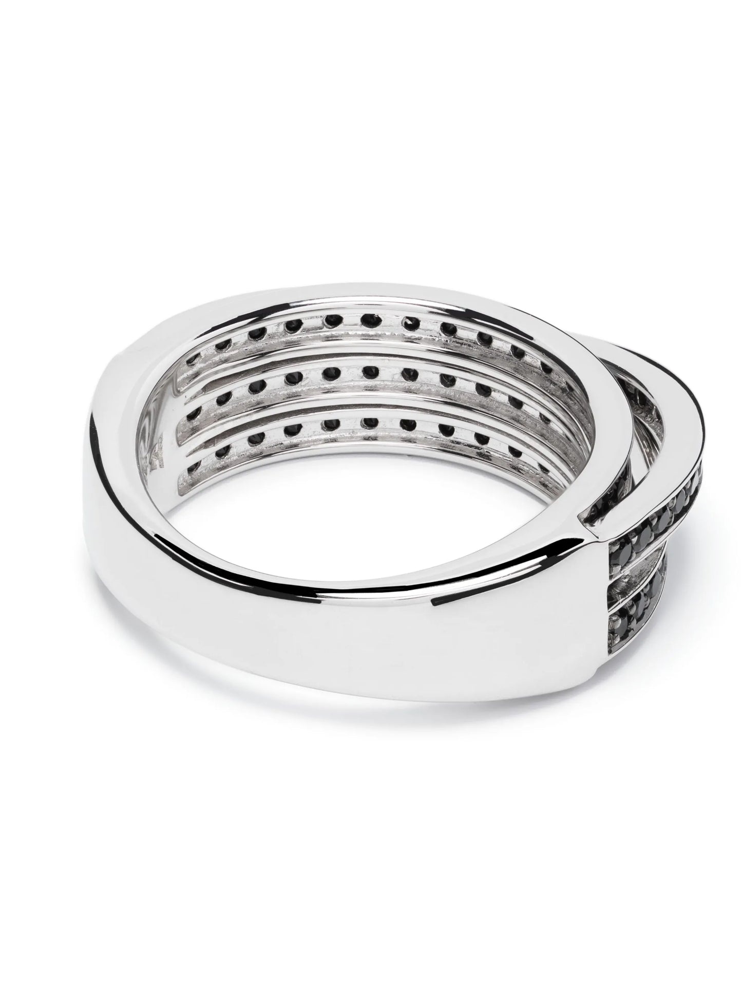 Orb Ring Slim black-spinel ring