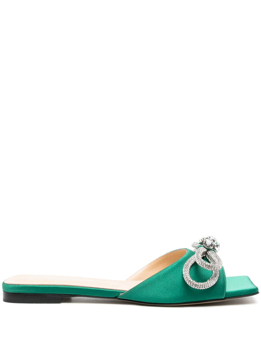 crystal-embellished bow-detail sandals