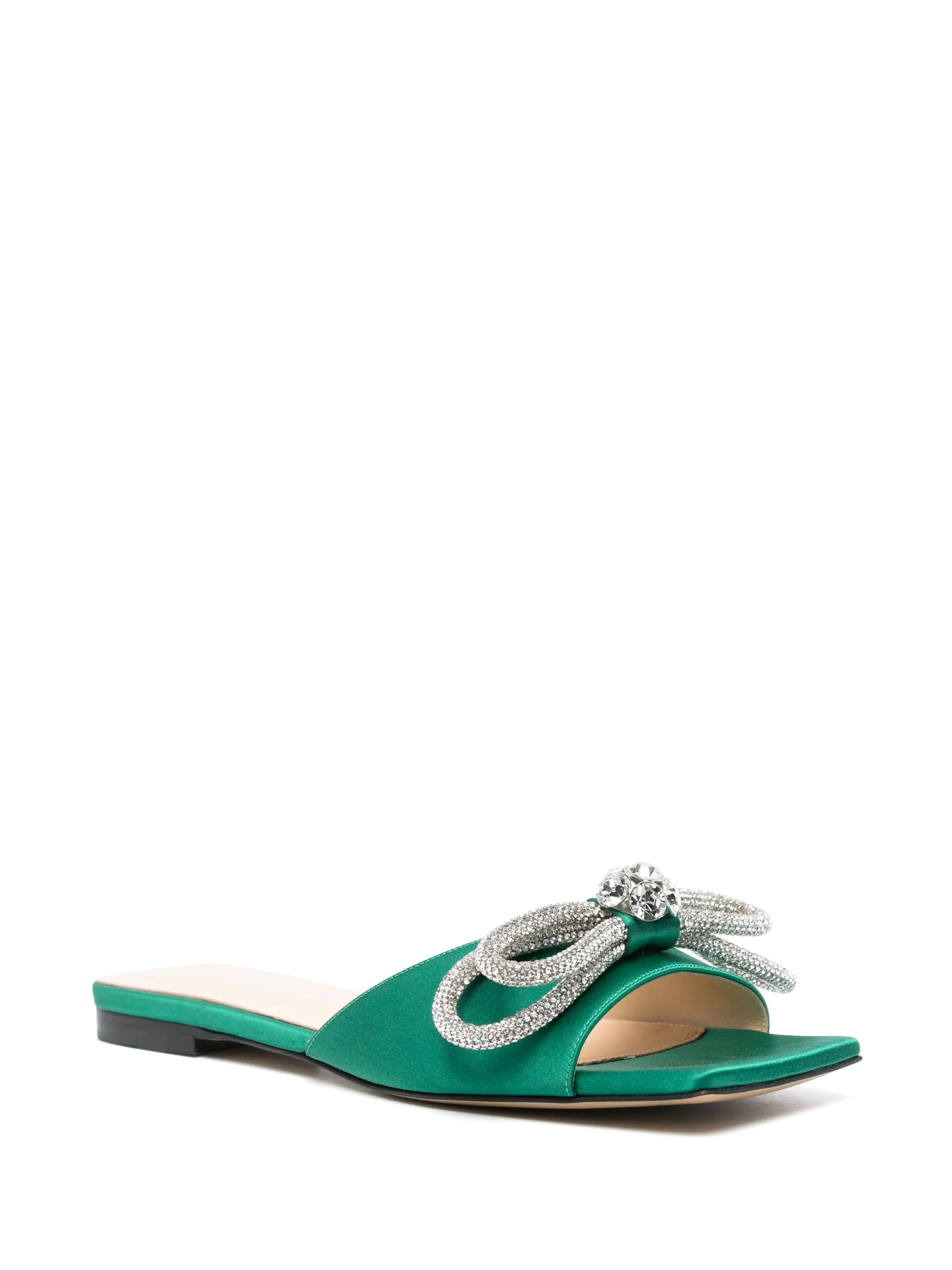 crystal-embellished bow-detail sandals