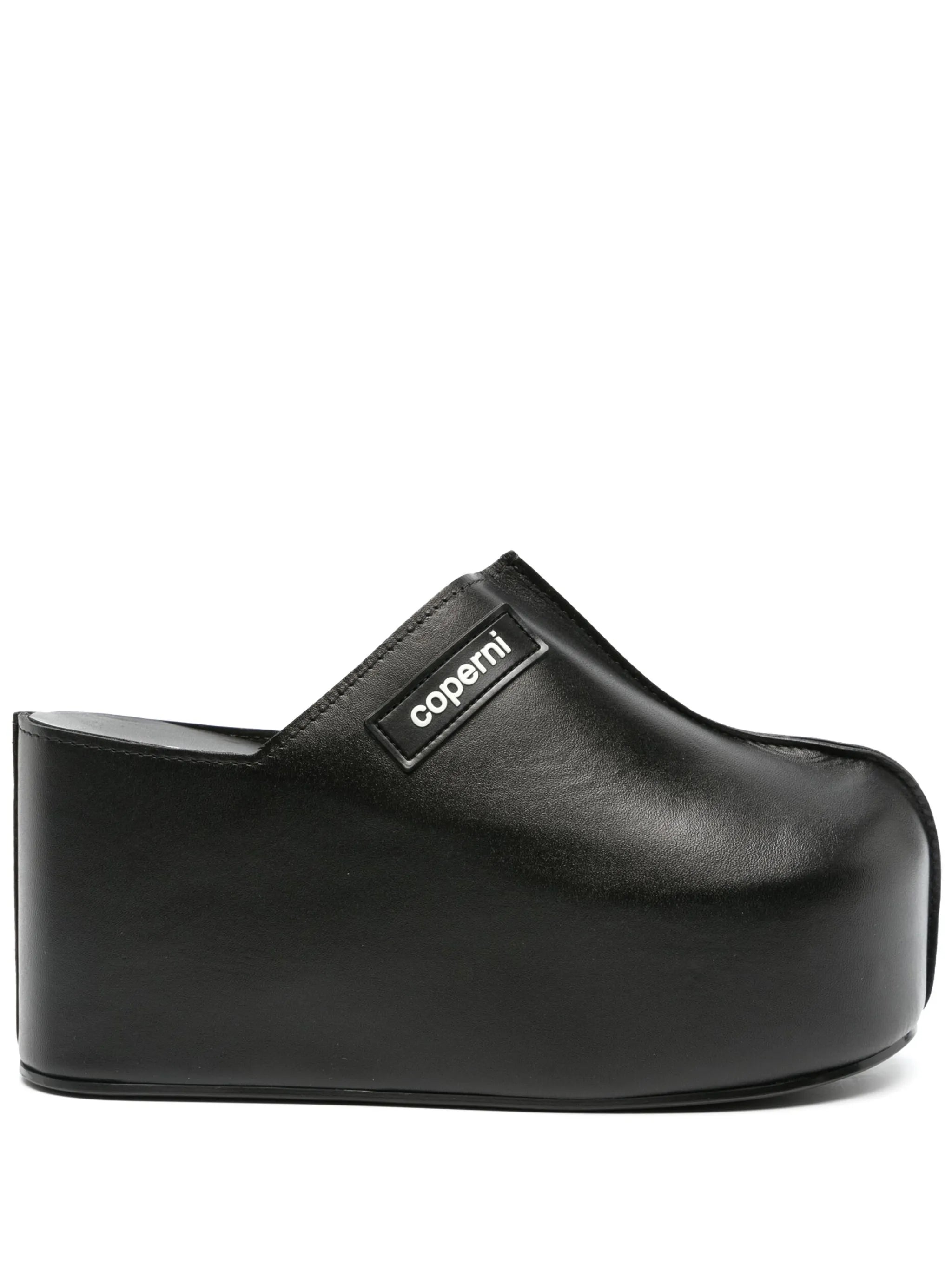 100mm platform wedge clogs