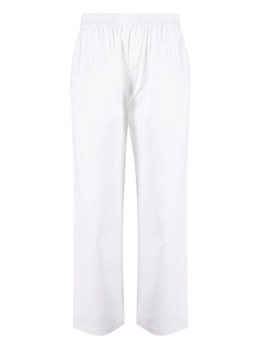 Boyfriend straight-leg pajama trousers