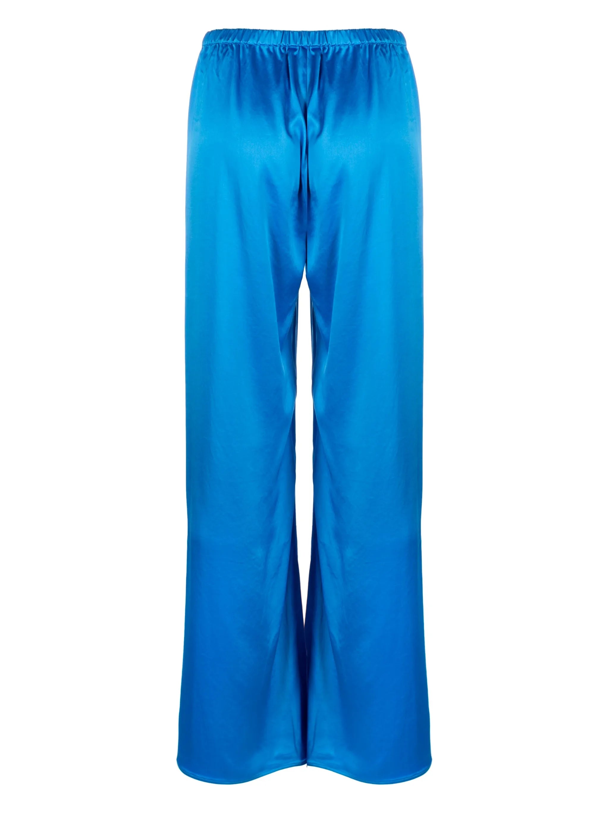 satin wide-leg pajama bottoms