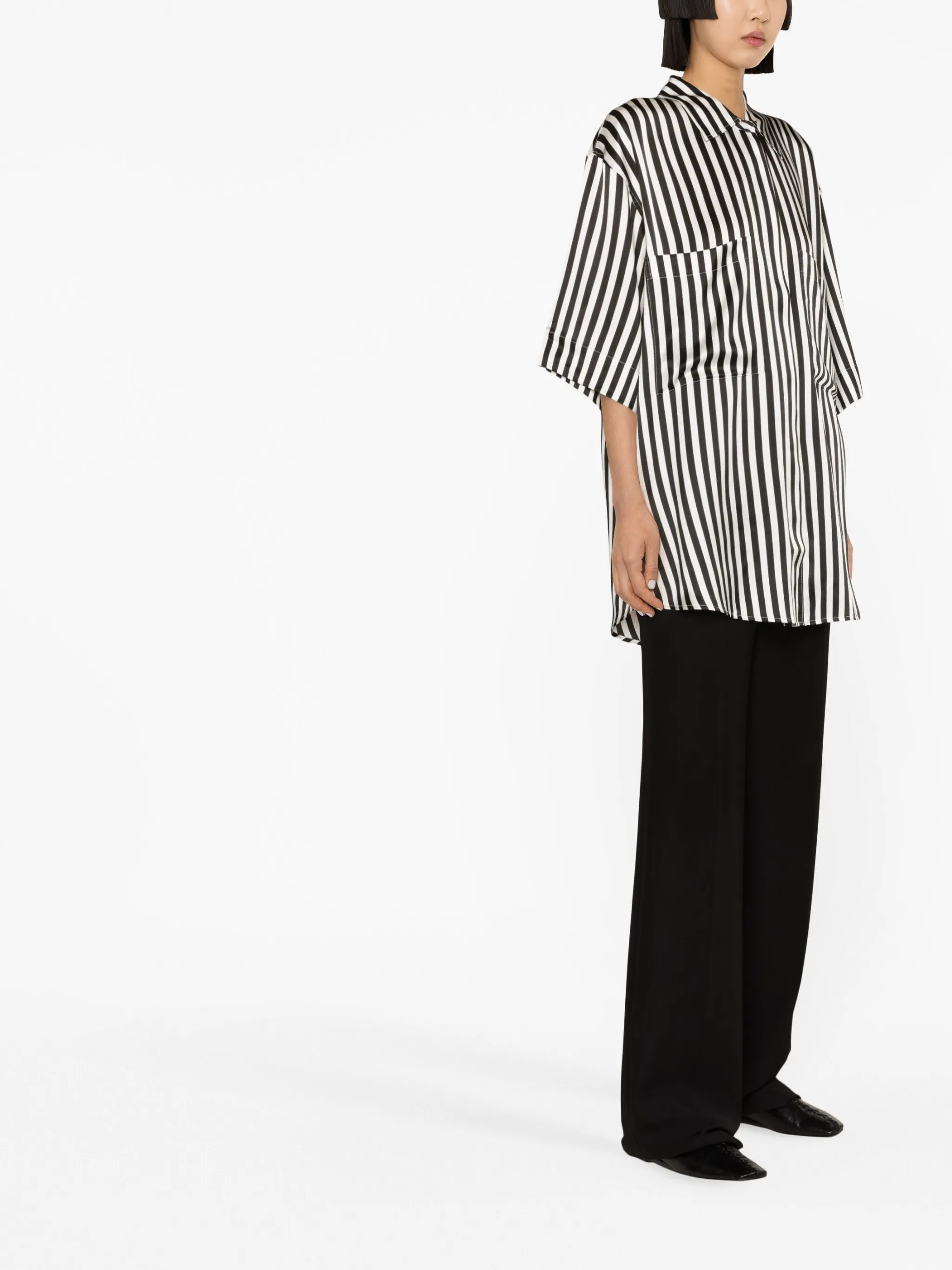 Weekender striped silk shirt