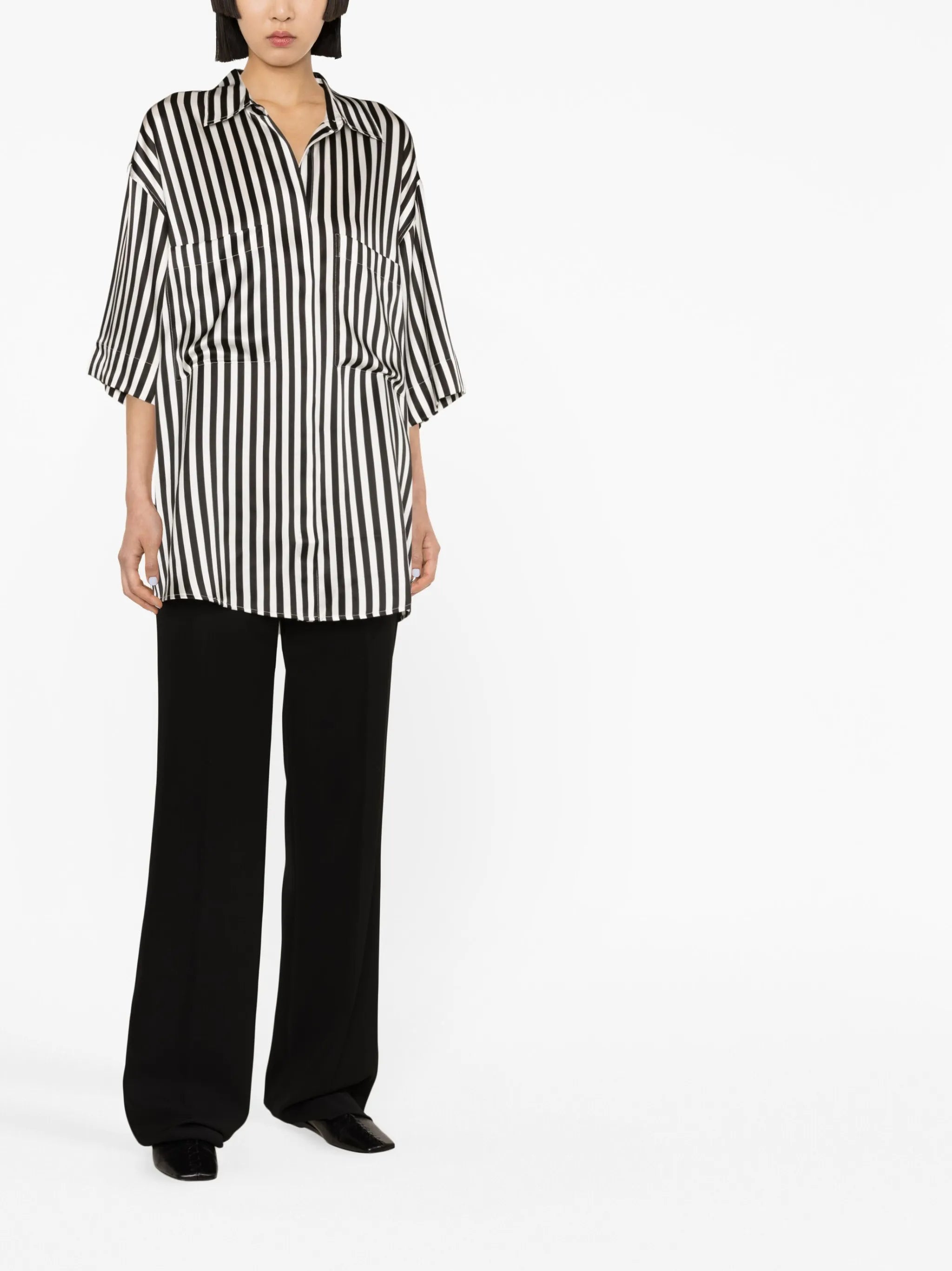 Weekender striped silk shirt