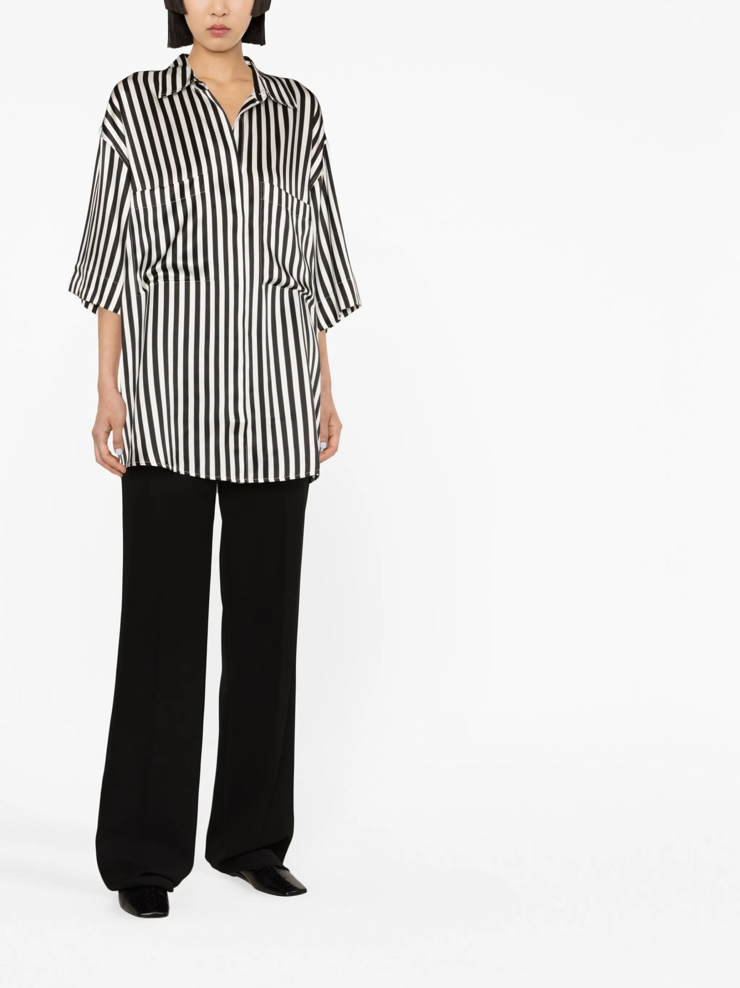 Weekender striped silk shirt