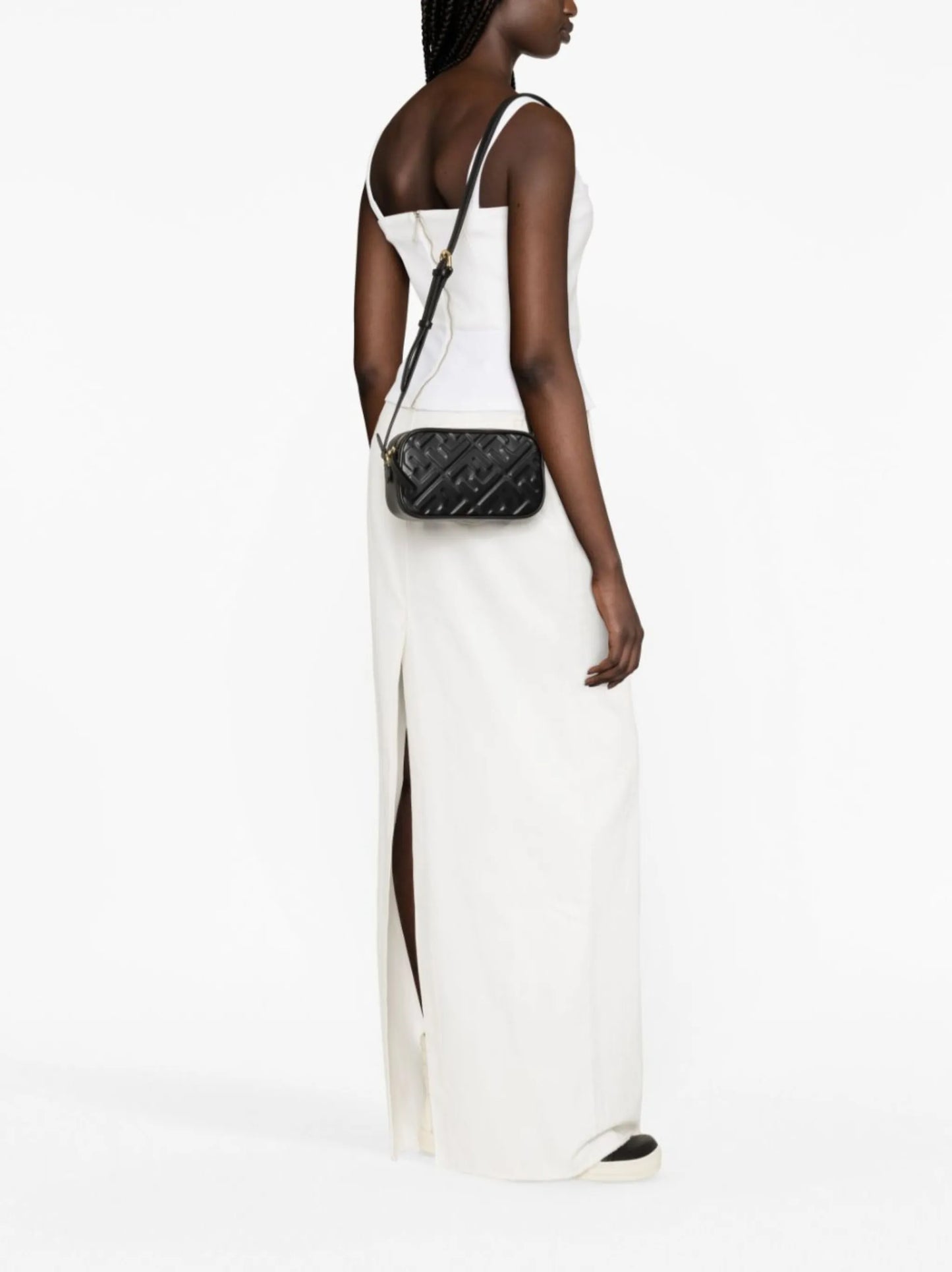 Camera Case embossed leather crossbody bag