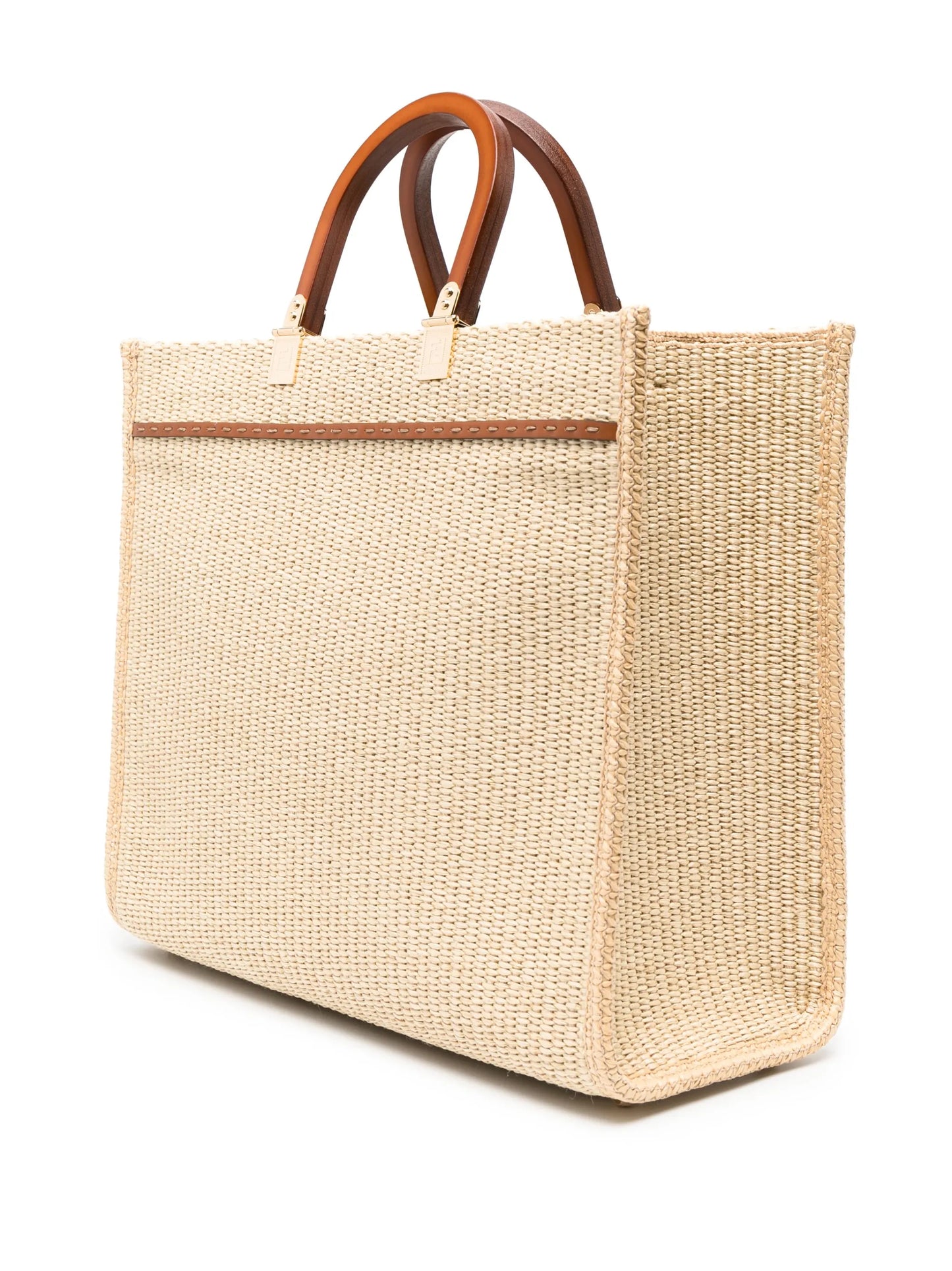 medium Sunshine raffia tote bag