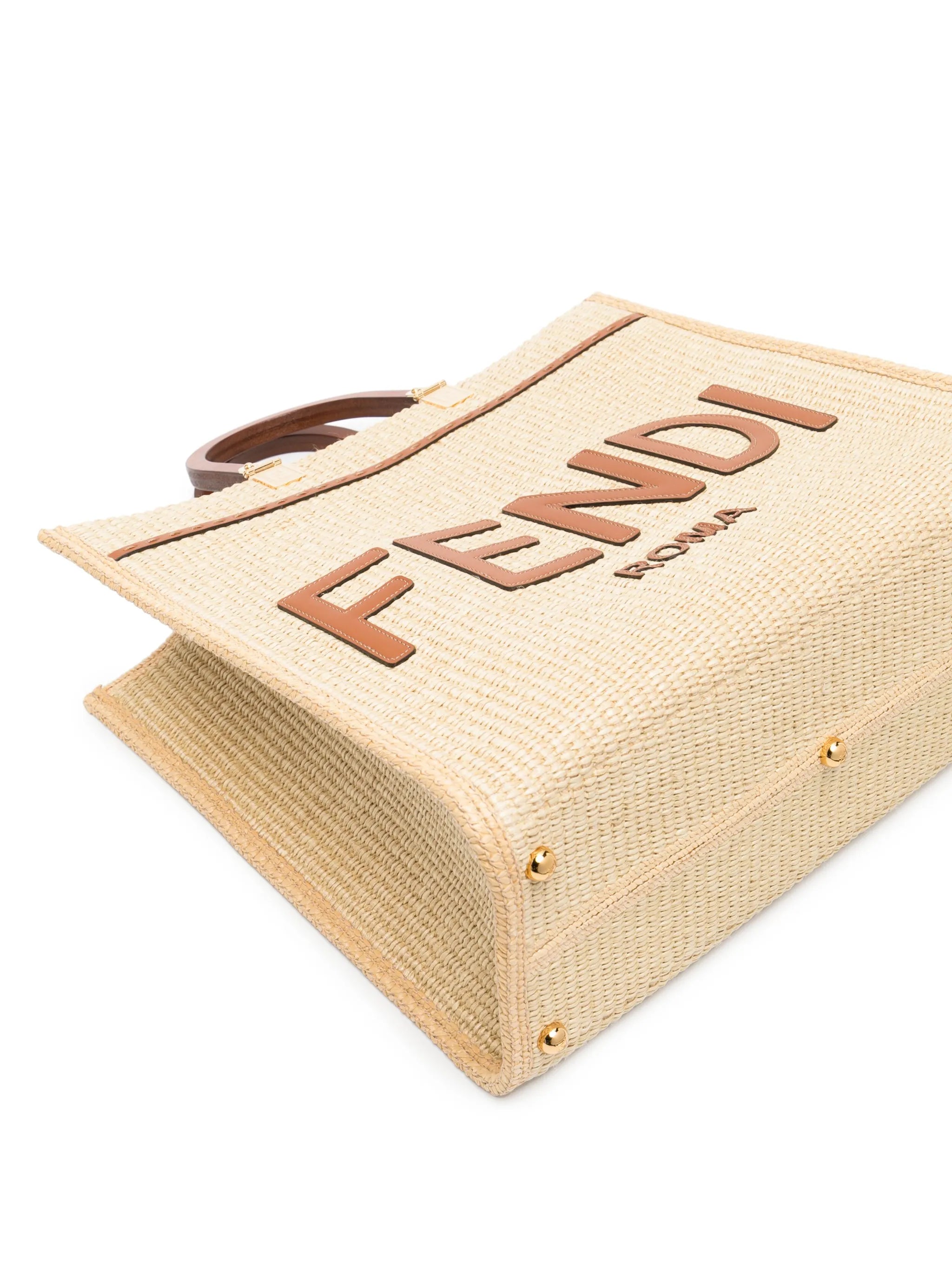 medium Sunshine raffia tote bag