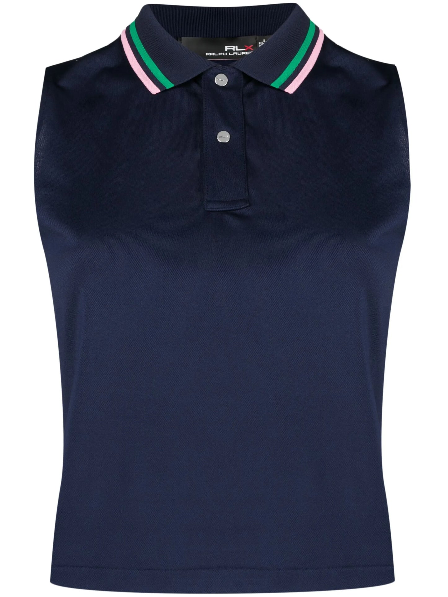 stripe-collar golf top