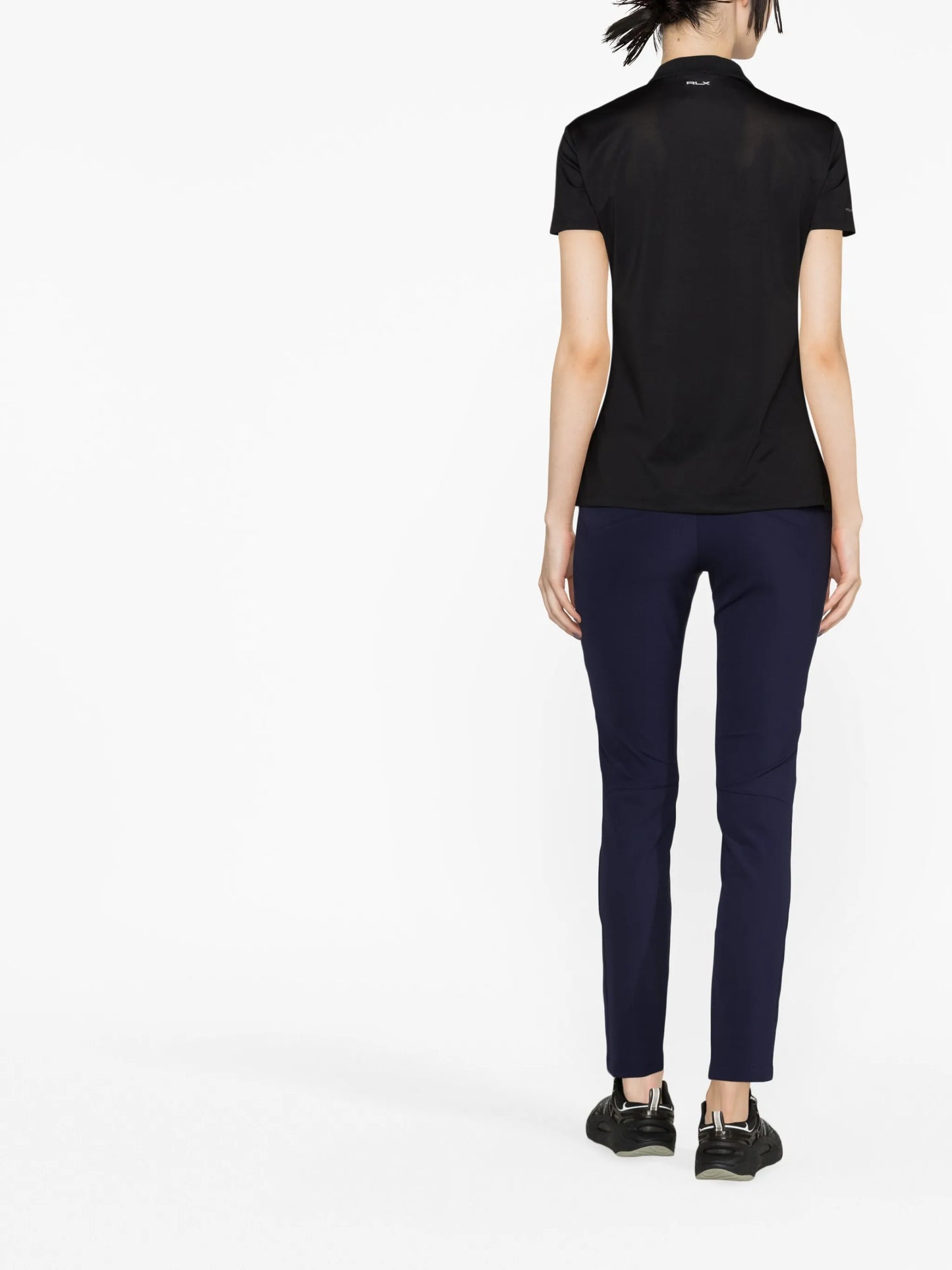 logo-print golf polo shirt
