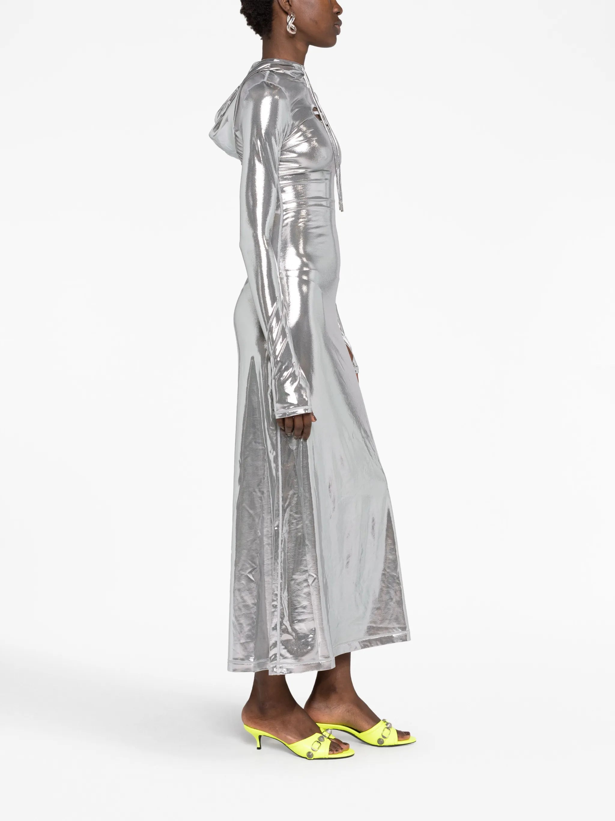 D-Mathilde L1 metallic-effect maxi dress