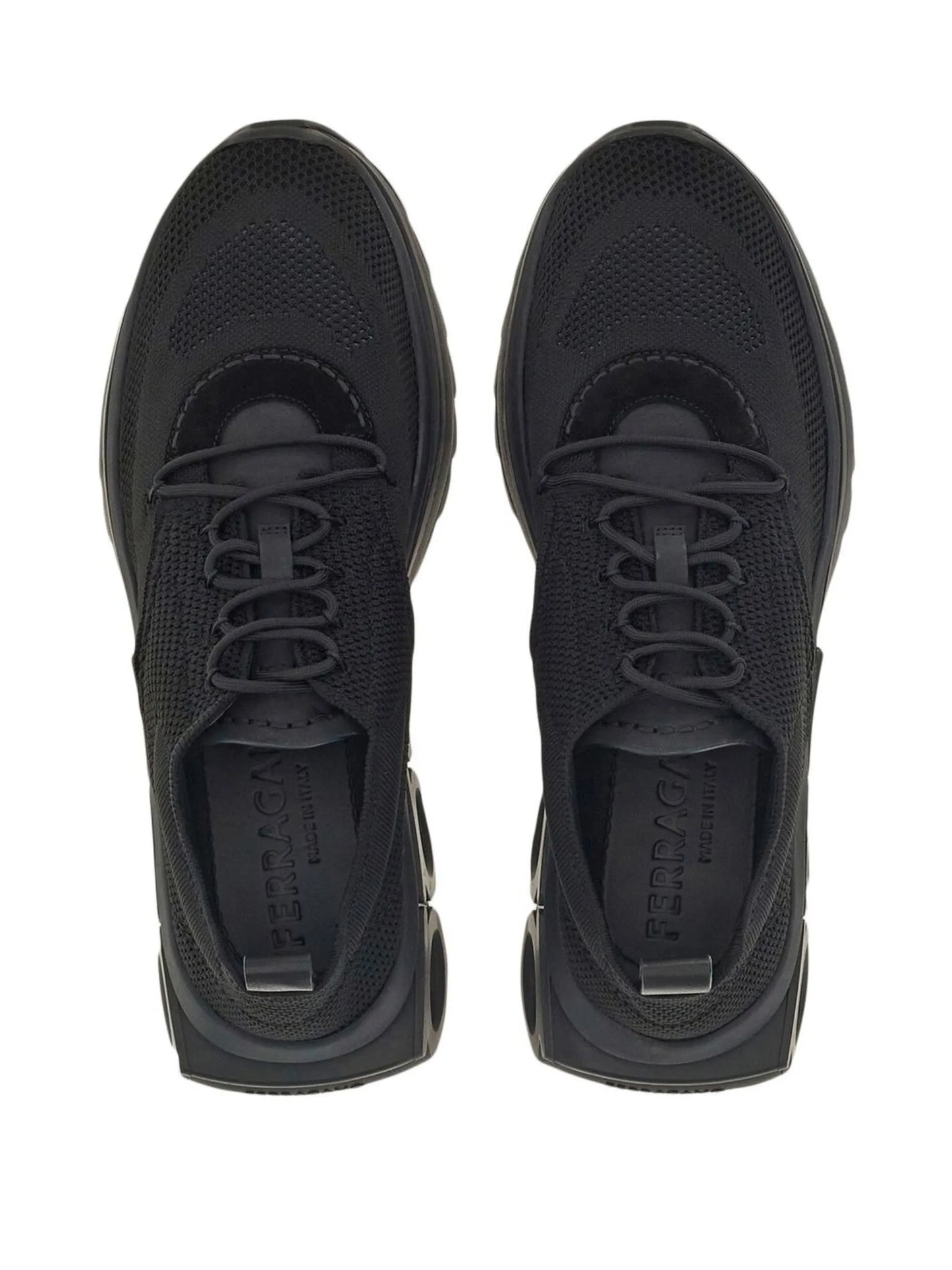 Gancini-sole knit sneakers