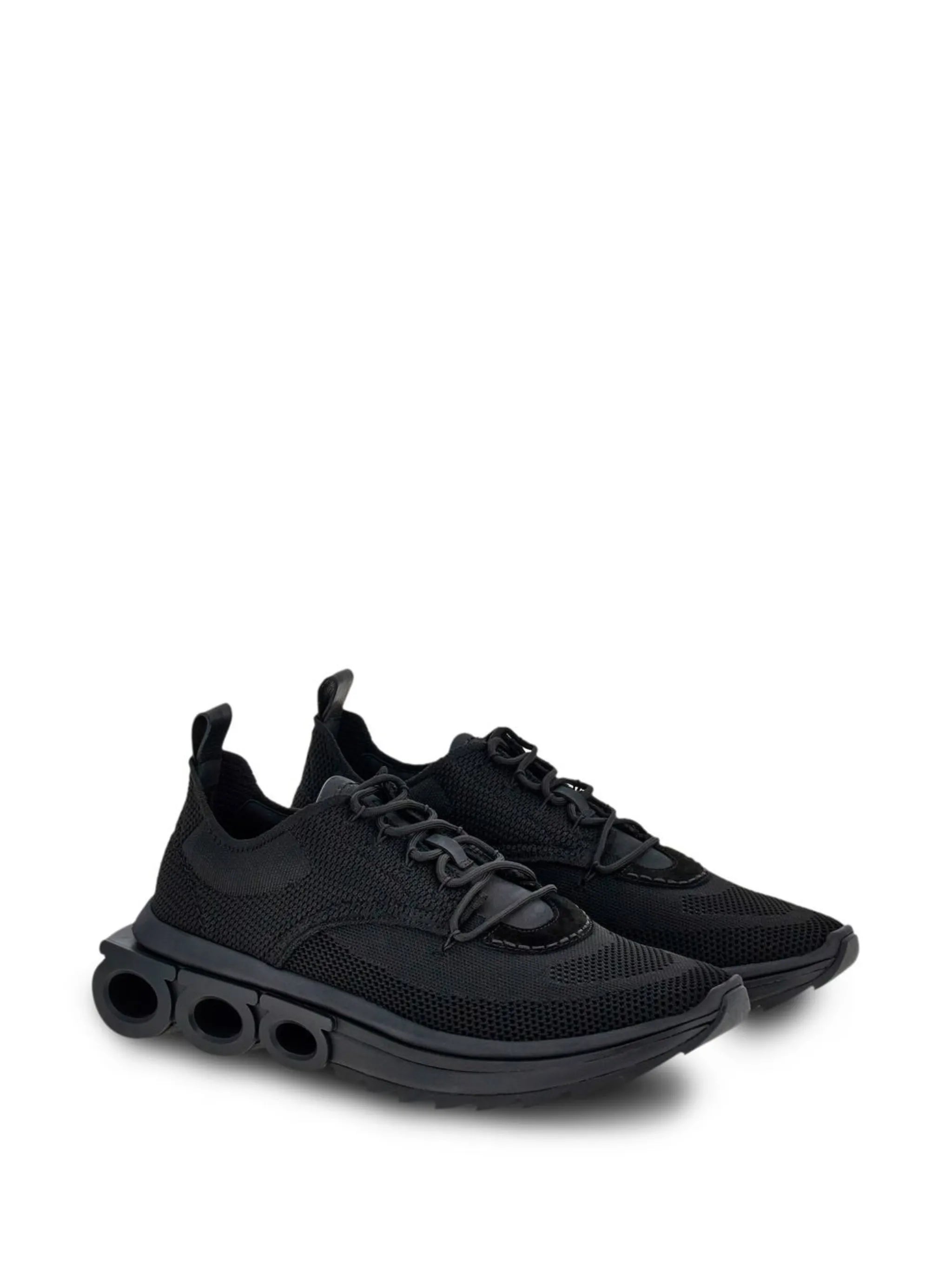 Gancini-sole knit sneakers