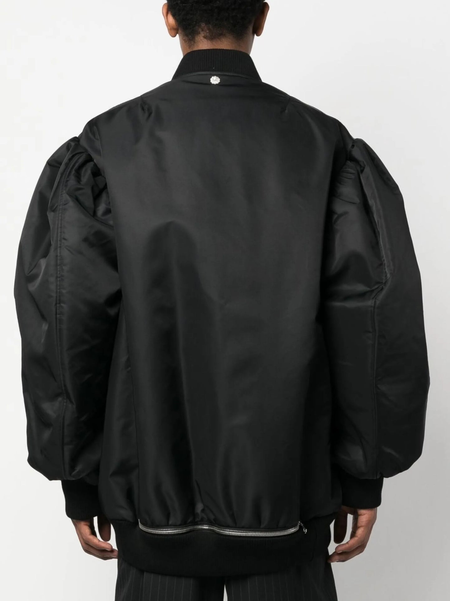 puff-sleeves bomber jacket