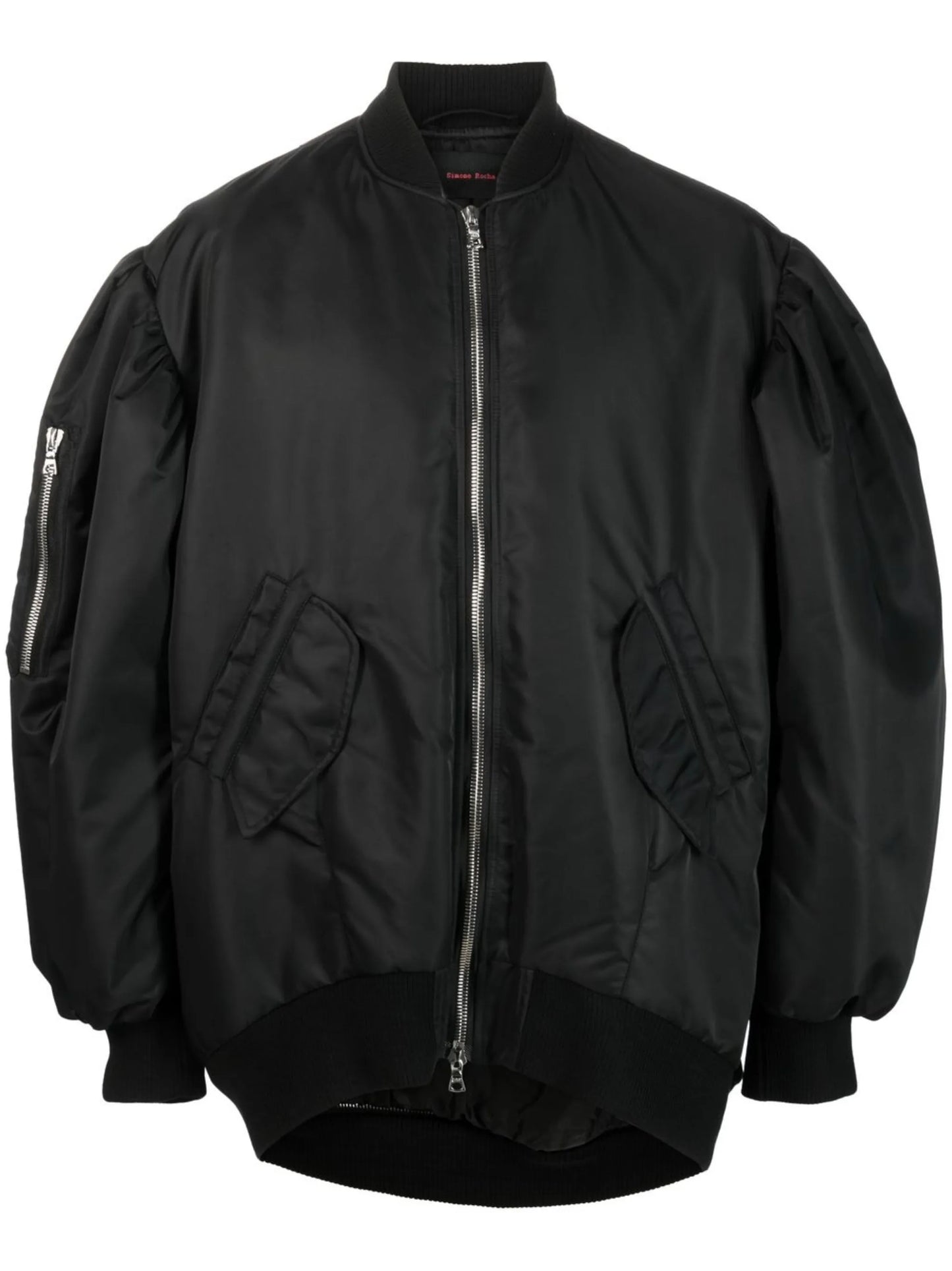 puff-sleeves bomber jacket